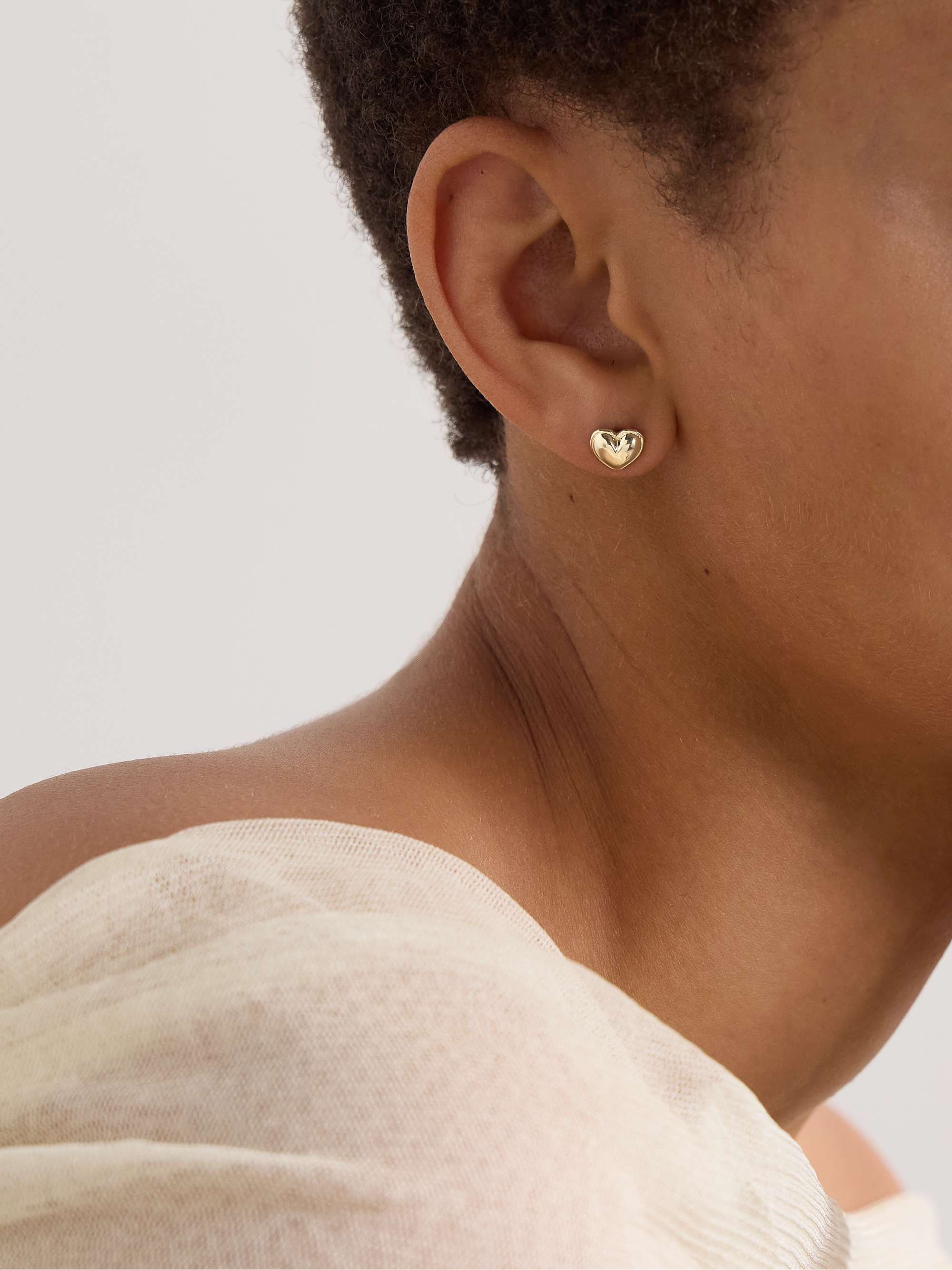 ALISON LOU Heart 14-karat gold earring