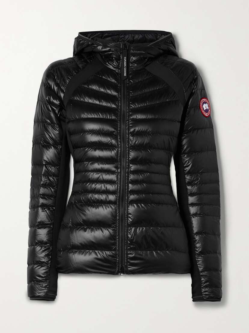Canada Goose Hybridge Lite Hooded Stretch Jersey-trimmed Quilted Shell Down Jacket