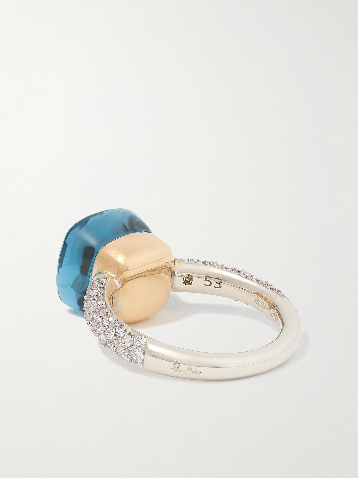 Pomellato Nudo 18-karat White And Rose Gold Multi-stone Ring In Rose Gold