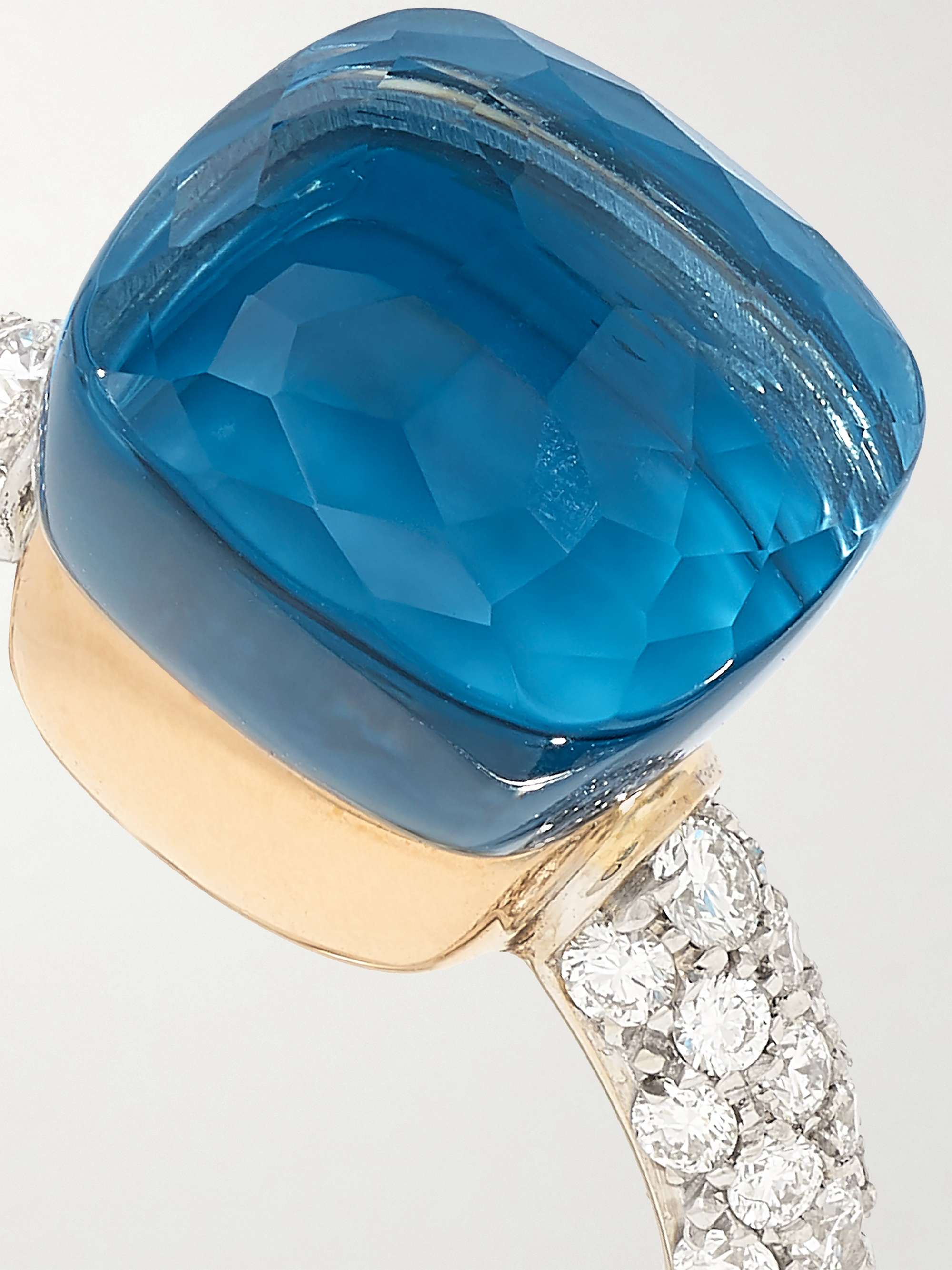POMELLATO Nudo 18-karat white and rose gold multi-stone ring