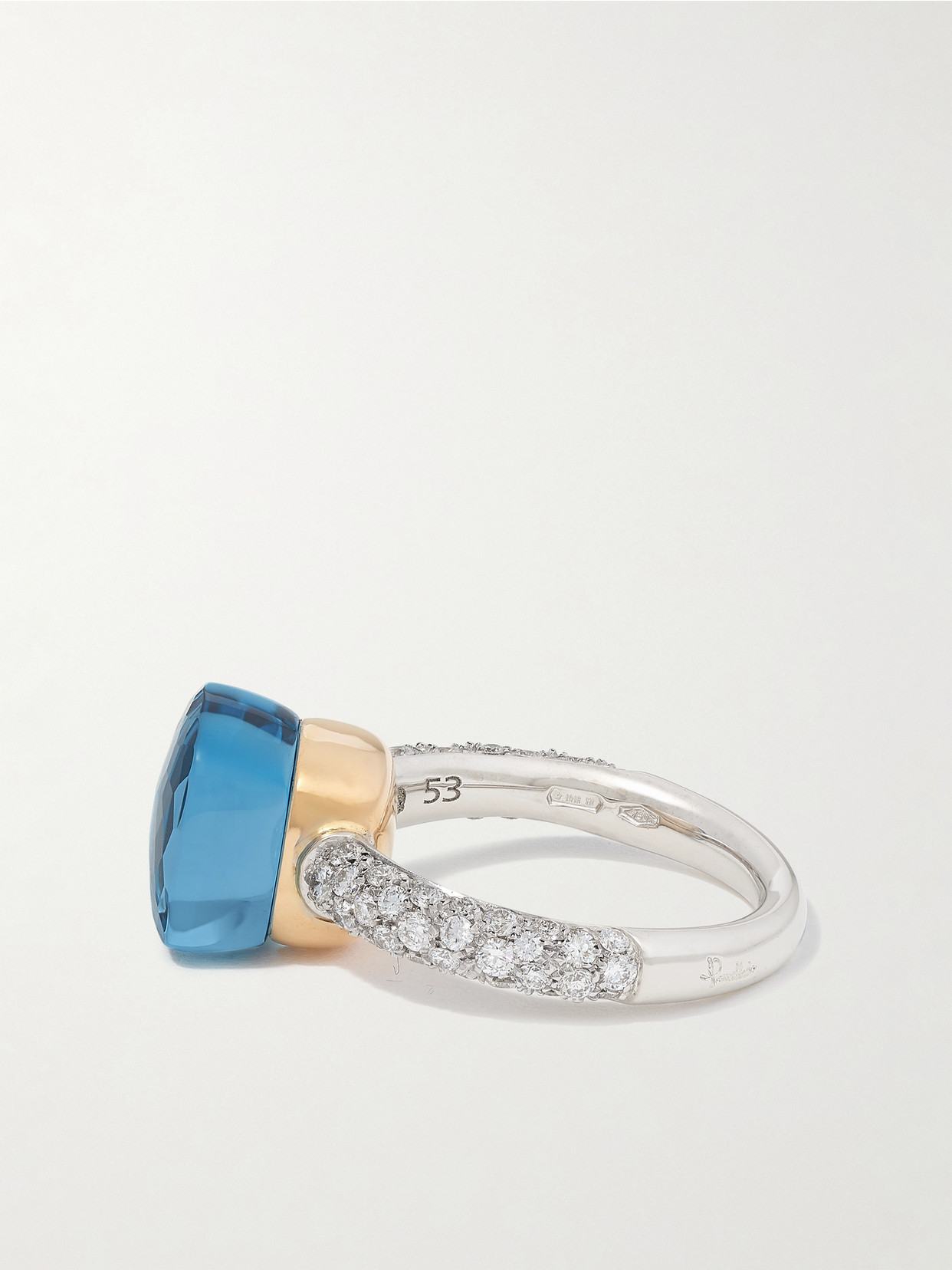 Pomellato Nudo 18-karat White And Rose Gold Multi-stone Ring In Rose Gold