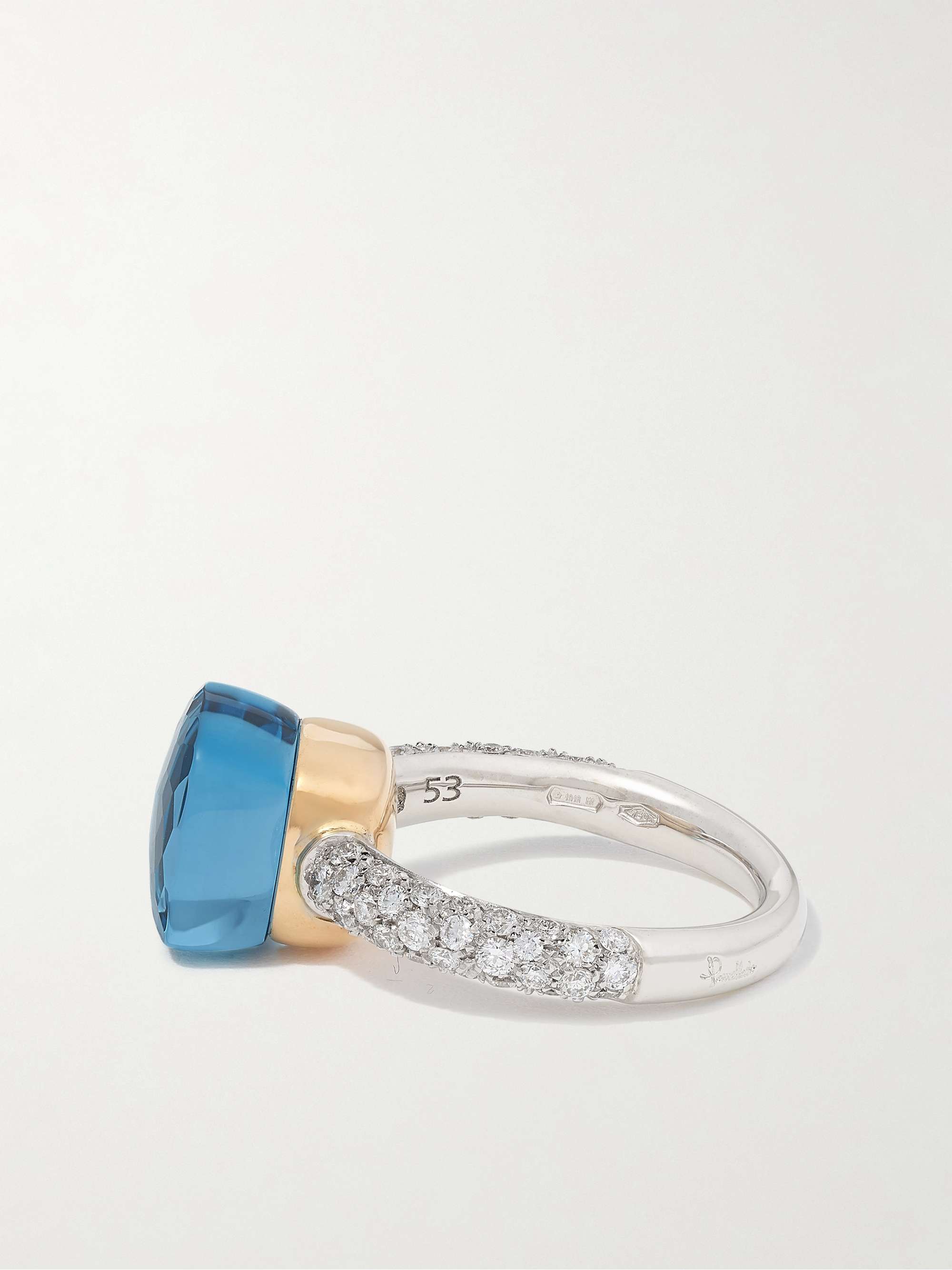 POMELLATO Nudo 18-karat white and rose gold multi-stone ring