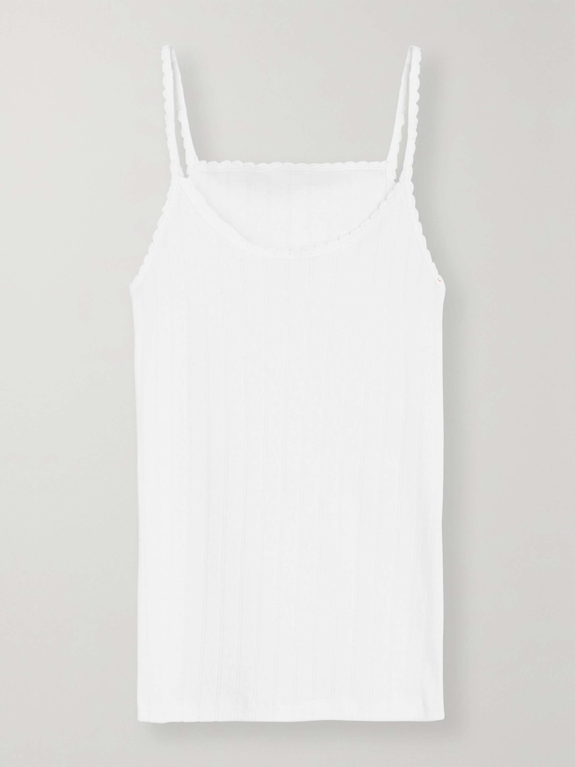 LESET Pointelle-knit cotton-jersey tank | NET-A-PORTER