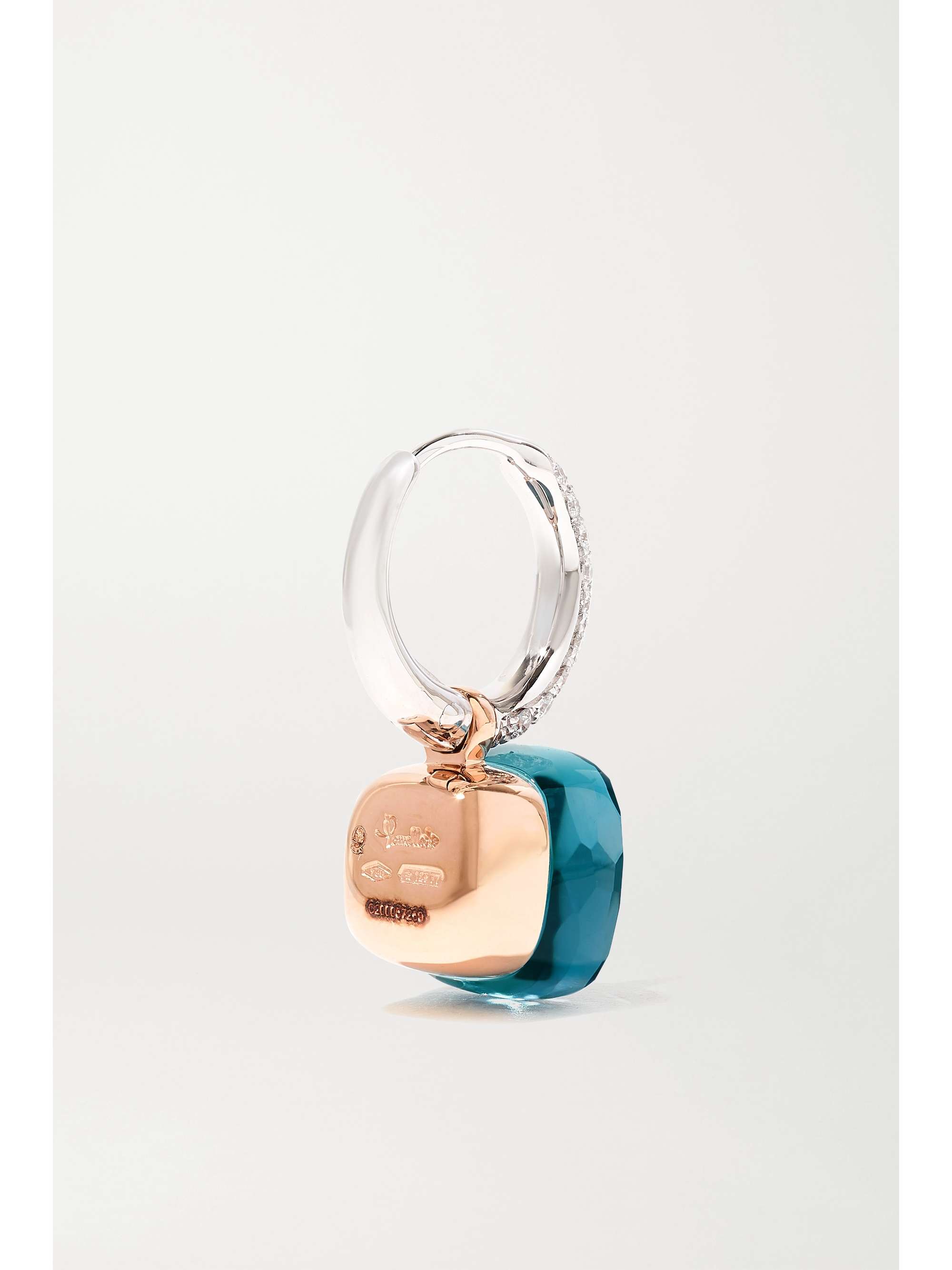 POMELLATO Nudo 18-karat white and rose gold multi-stone earrings