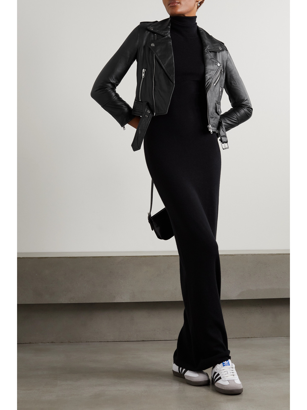 Deadwood + Net Sustain Joan Leather Biker Jacket In Black