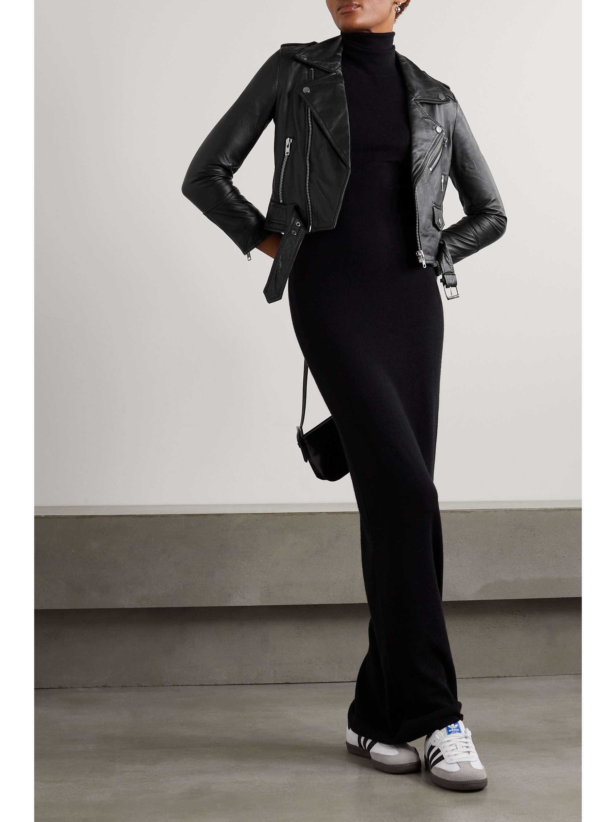 DEADWOOD + NET SUSTAIN Joan leather biker jacket