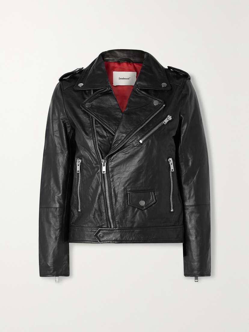 Deadwood + Net Sustain River Leather Biker Jacket