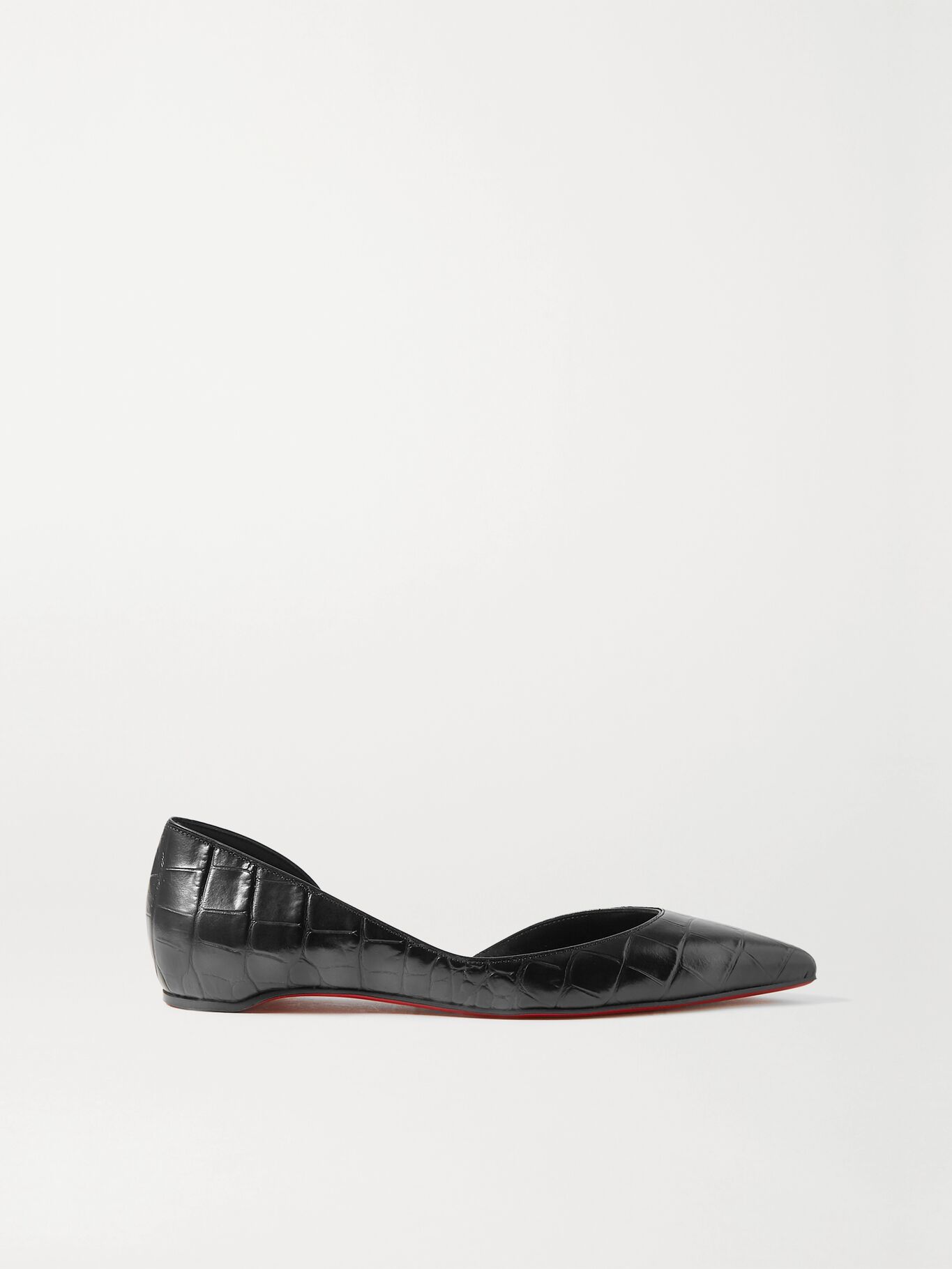 black crocodile flats