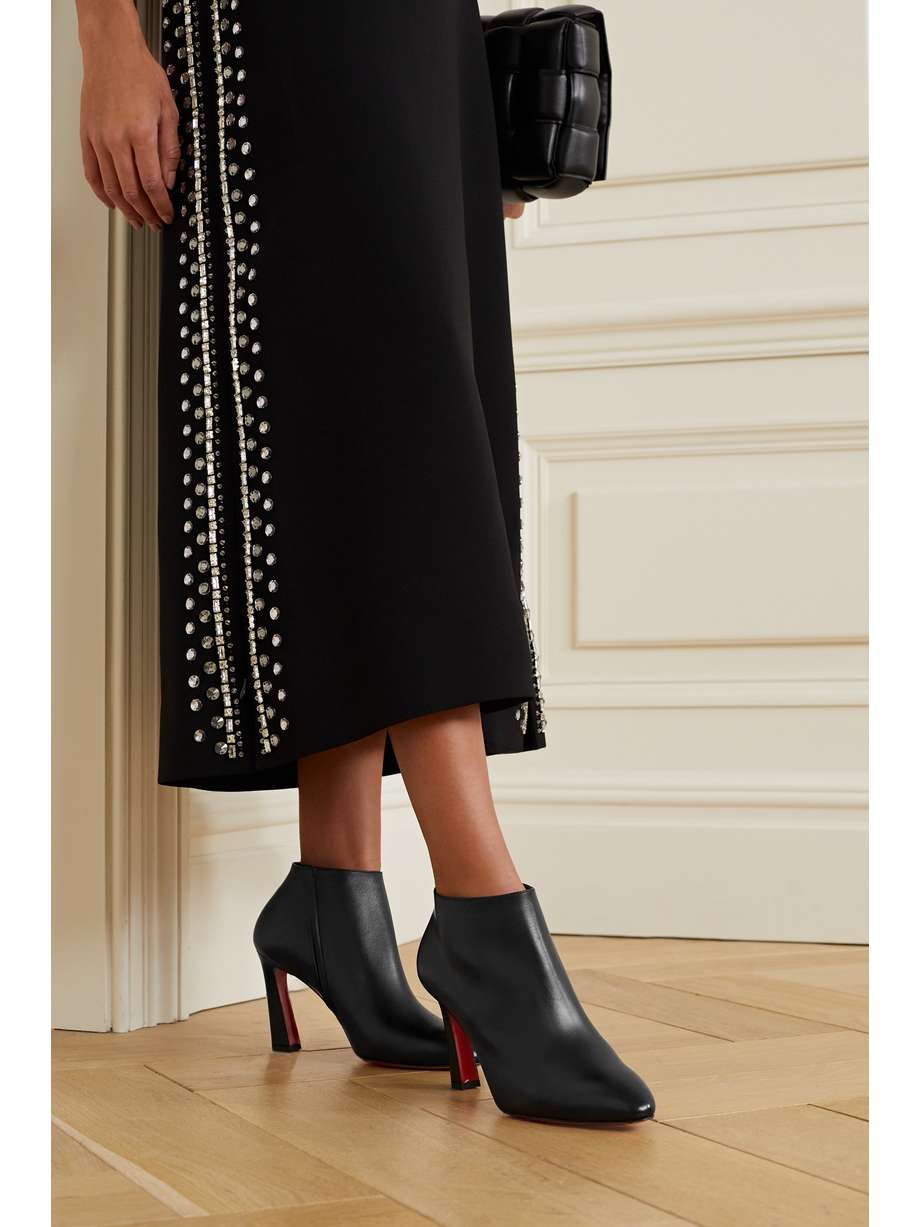 Black Eleonor 85 leather ankle boots | CHRISTIAN LOUBOUTIN | NET-A-PORTER