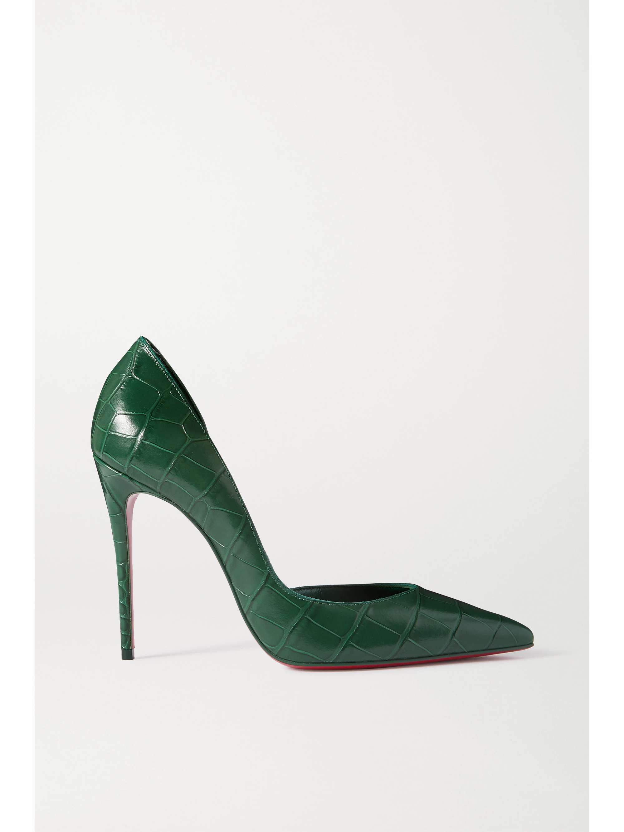 Green Iriza 100 croc-effect leather 