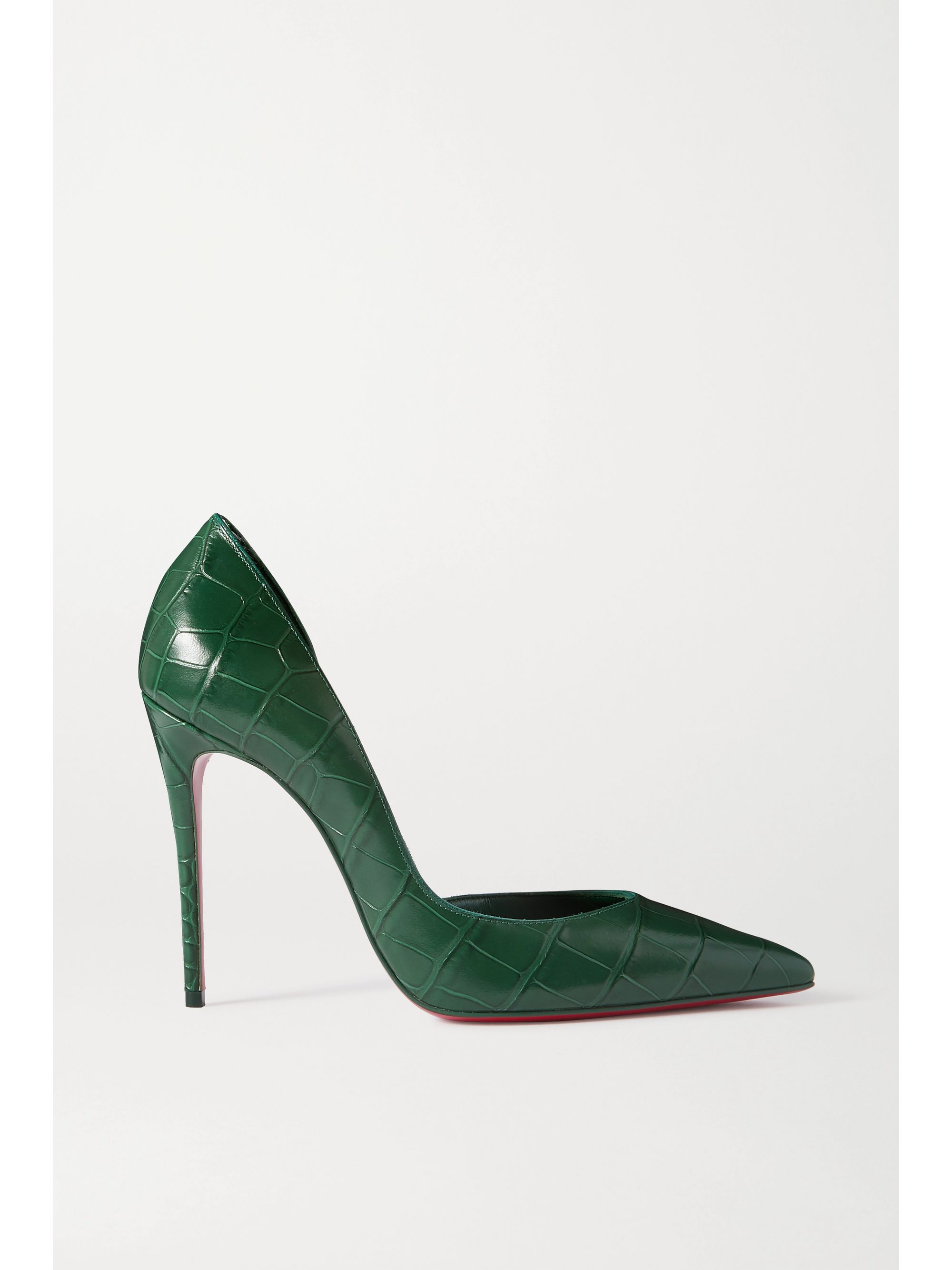 Green christian louboutin heels Clearance