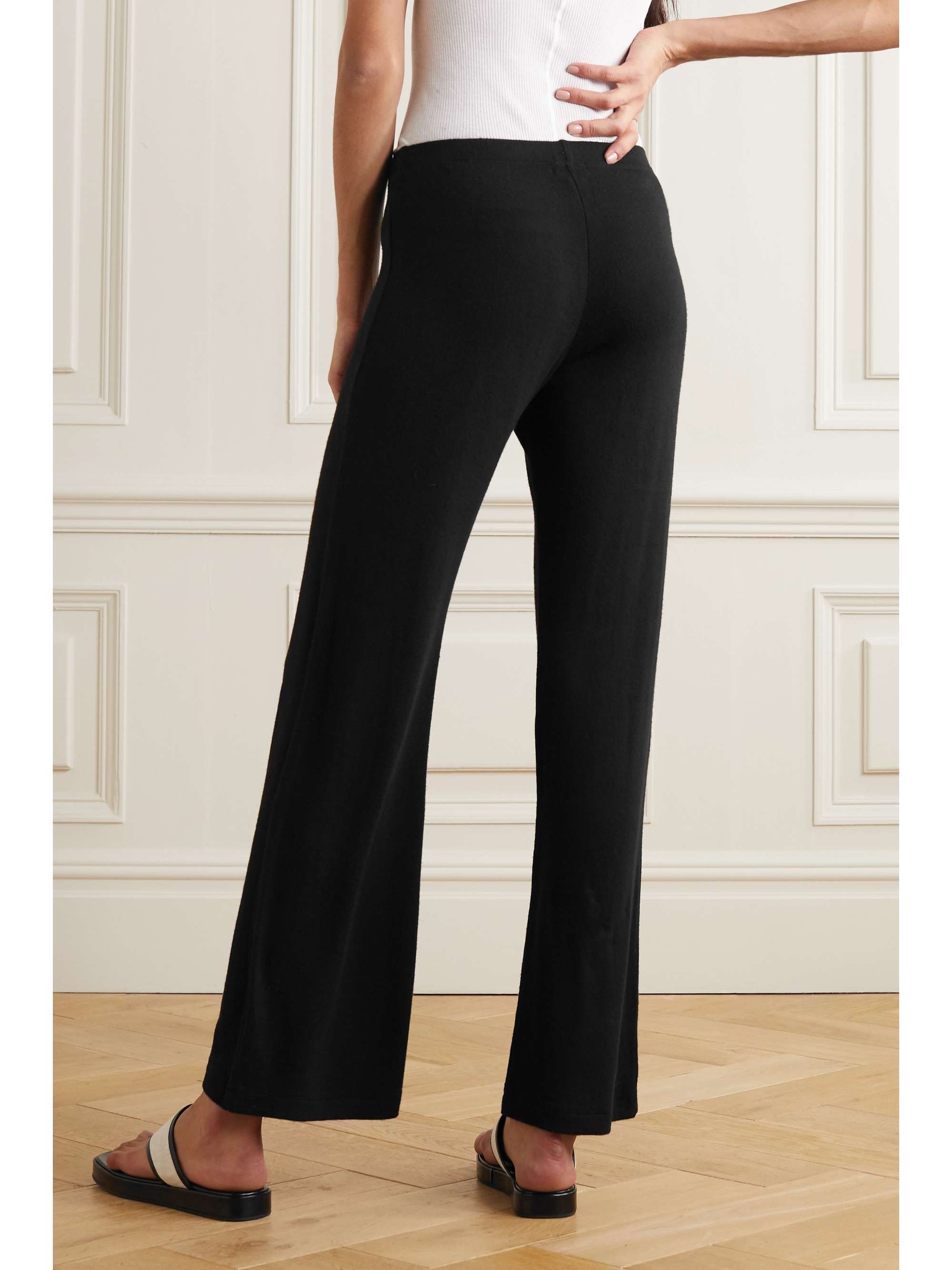 LESET - Lori Stretch-jersey Wide-Leg Pants - Black - x Large - Net A Porter