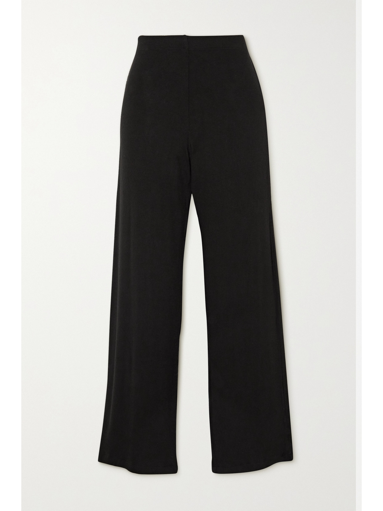 Leset Lori Stretch-jersey Wide-leg Pants In Black