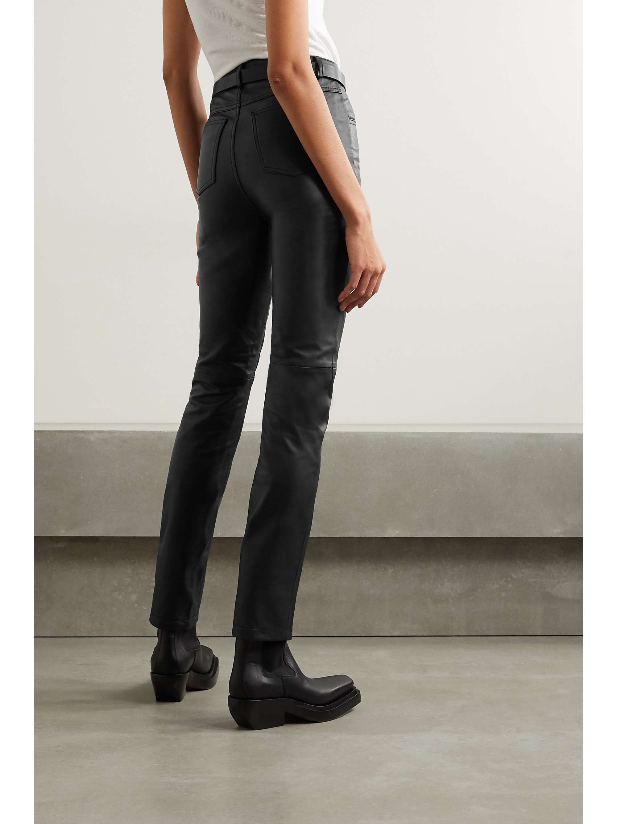DEADWOOD + NET SUSTAIN Phoenix leather straight-leg pants