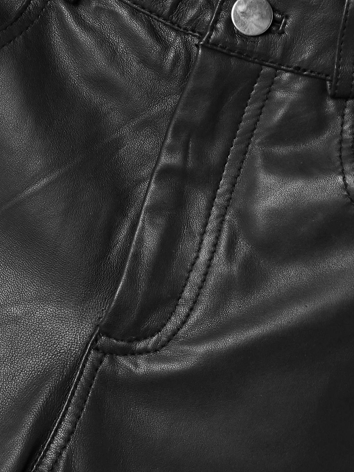 Deadwood + Net Sustain Phoenix Leather Straight-leg Pants In Black