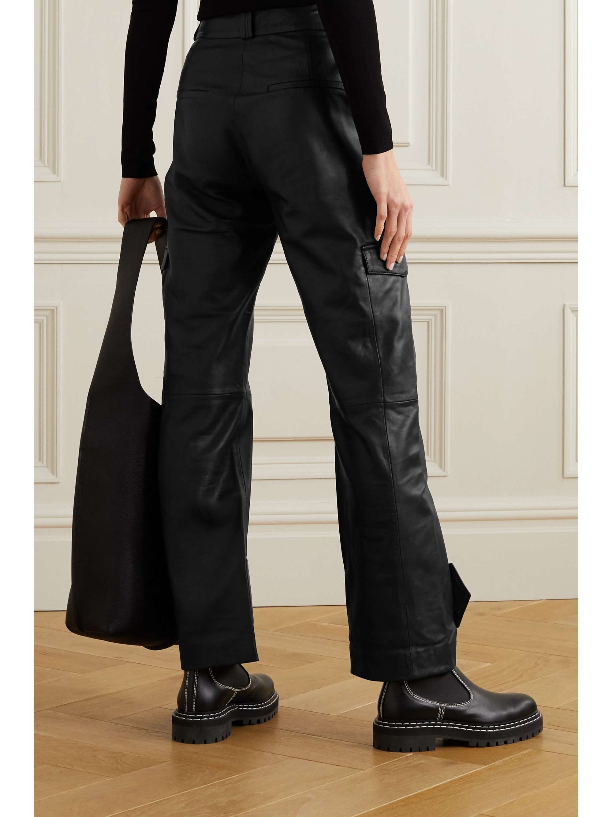 HOLZWEILER Dunder leather straight-leg pants