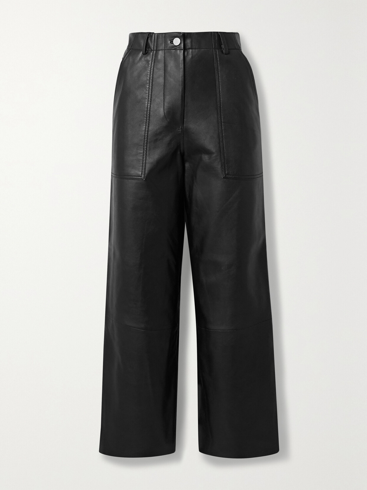 Deadwood - + Net Sustain Presley Leather Wide-leg Pants - Black