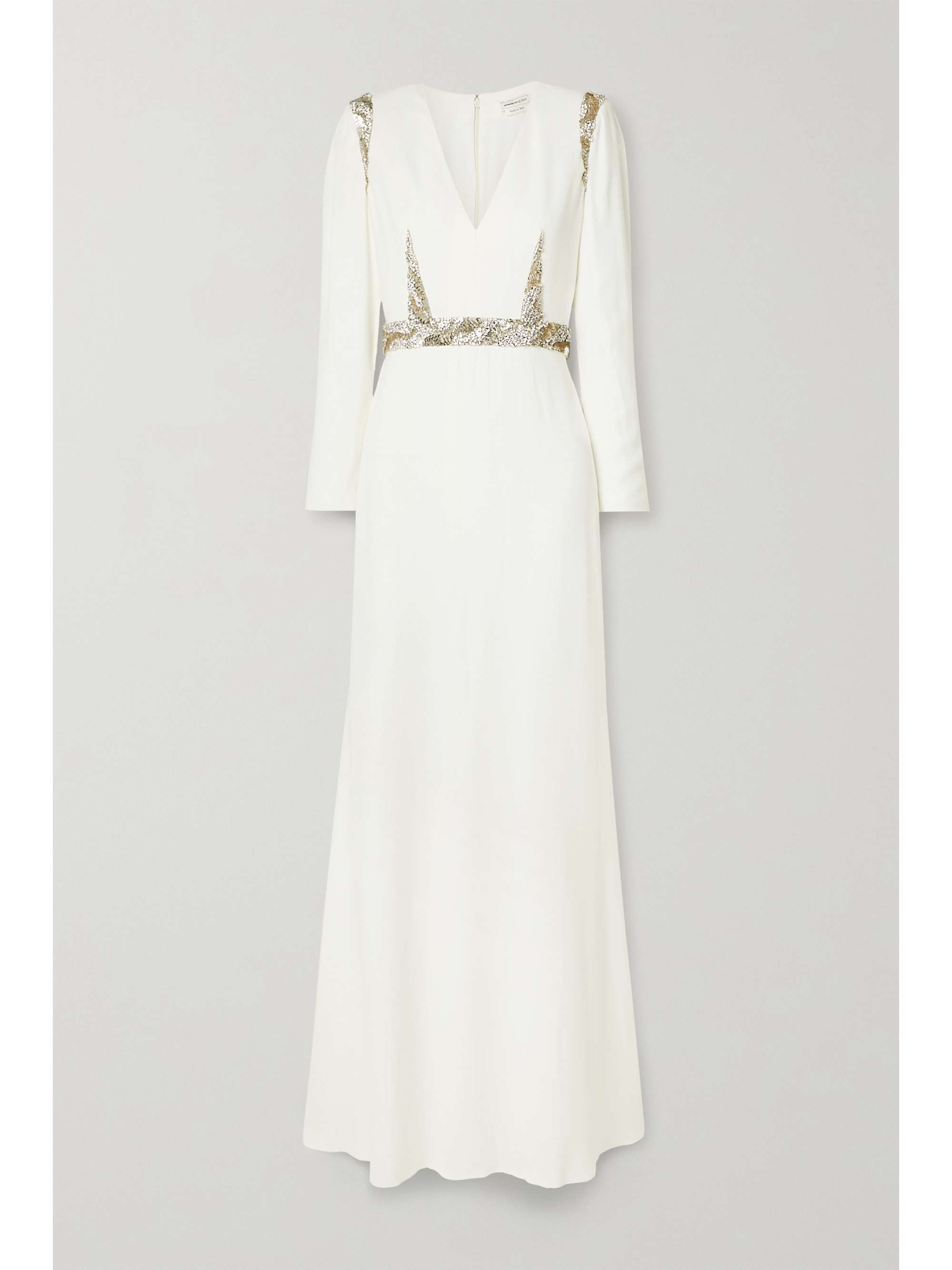 MCQUEEN Embellished crepe gown