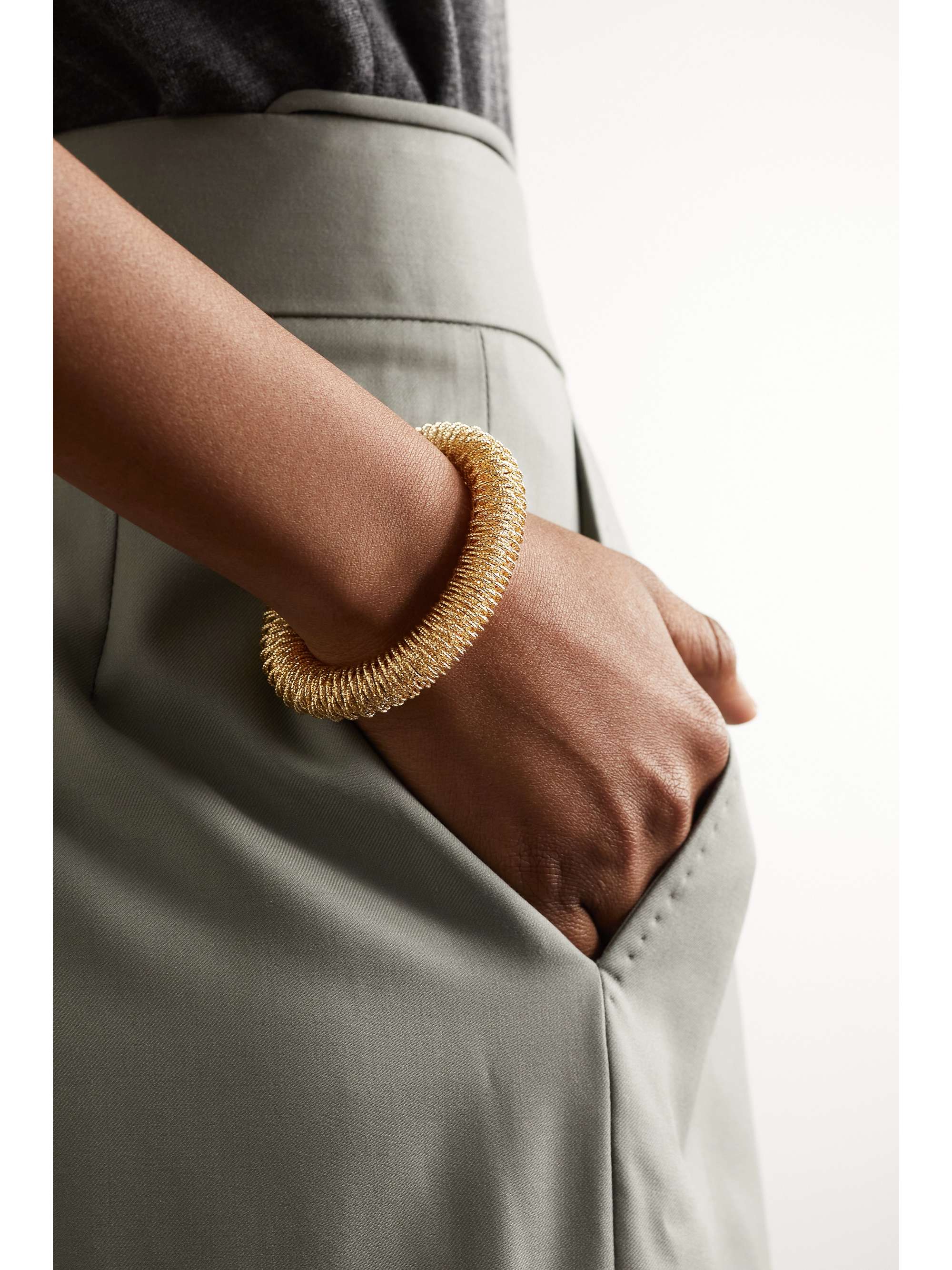 CAROLINA BUCCI K.I.S.S. Large 18-karat yellow and white gold bracelet