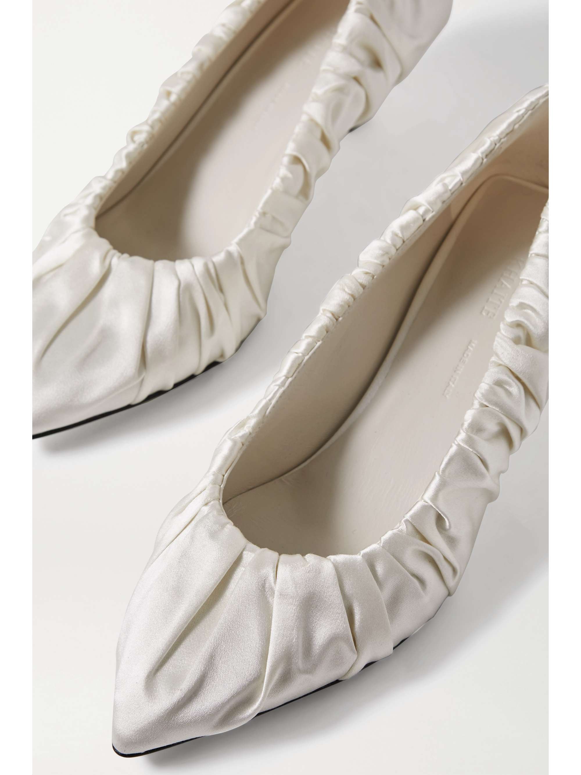 KHAITE Palermo gathered satin pumps