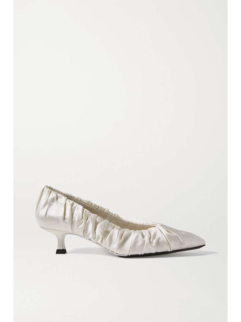 Khaite — Palermo gathered satin pumps