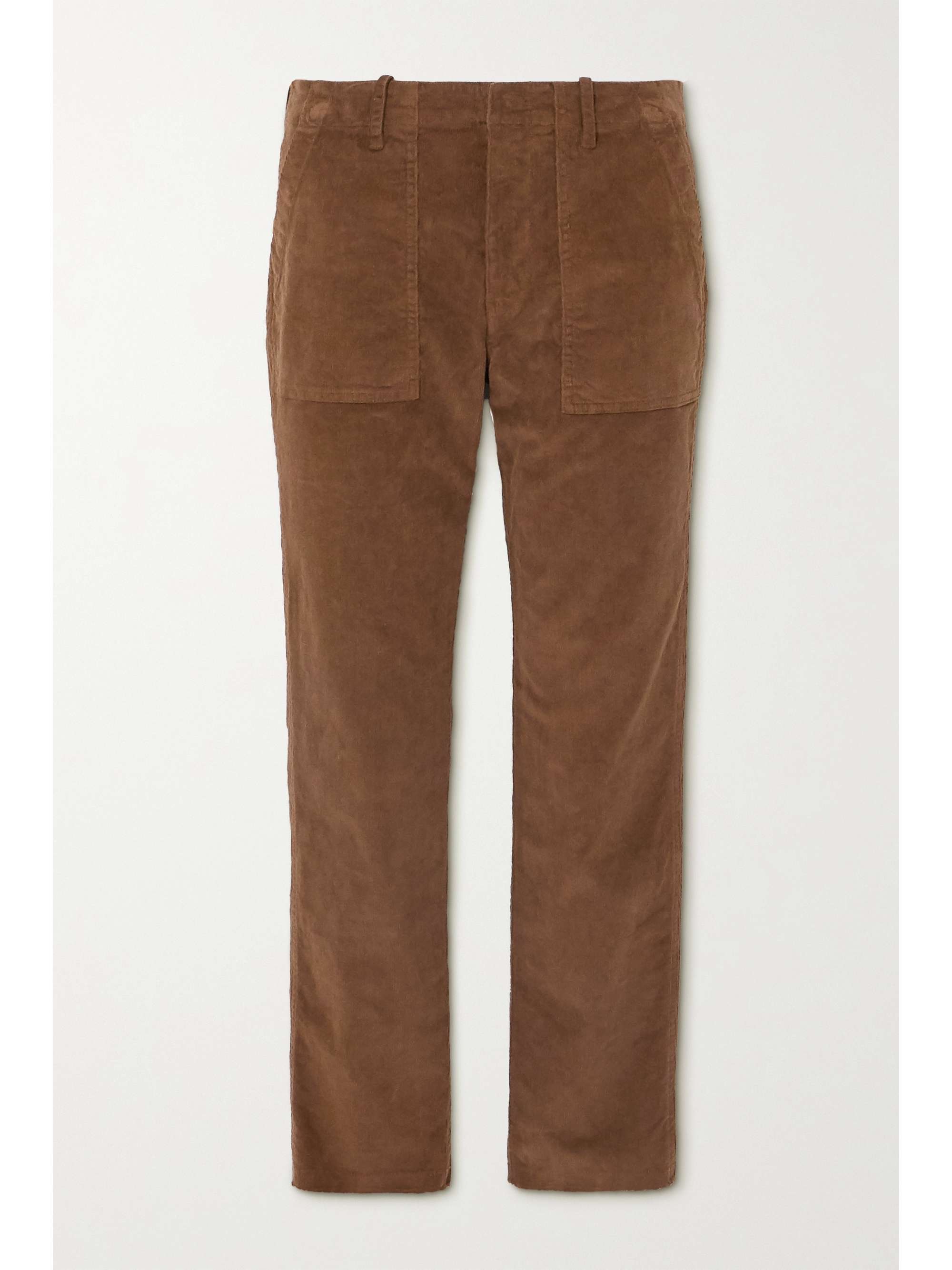 Brown Jenna cropped cotton-blend 