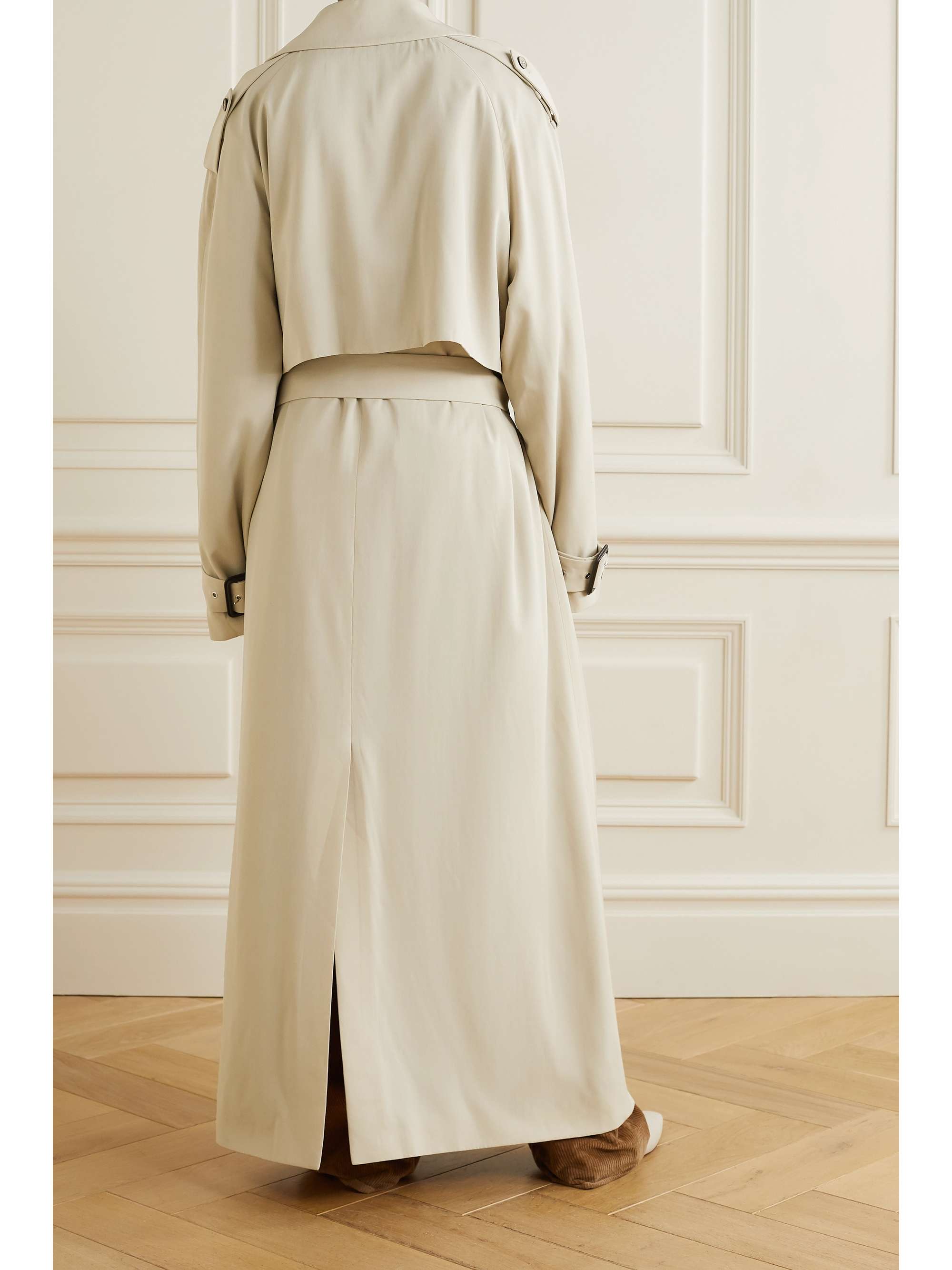 THE ROW Yeli belted double-breasted woven trench coat