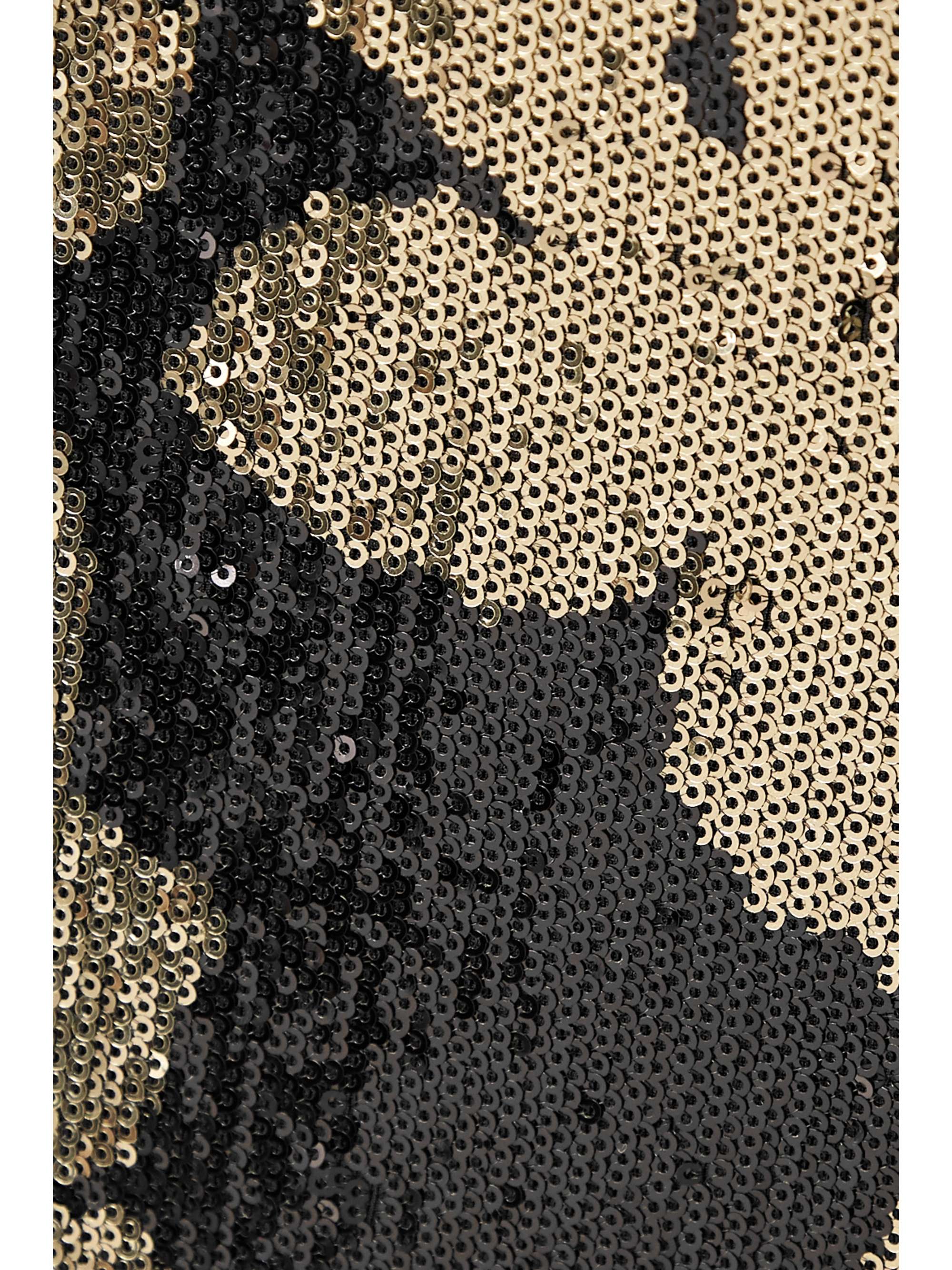 REBECCA VALLANCE Lepore open-back sequined chiffon midi dress