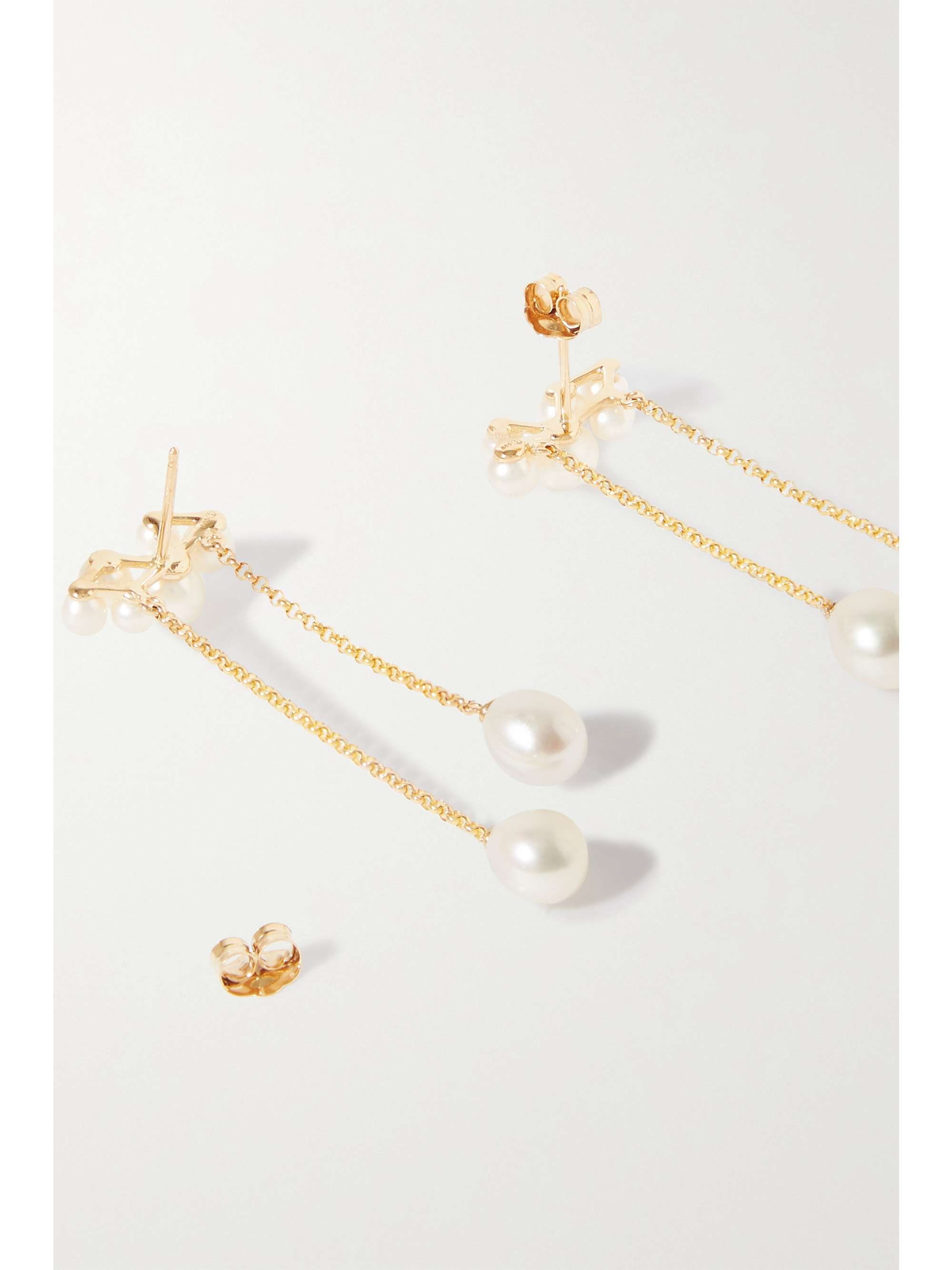 ANISSA KERMICHE Wuthering Heights 14-karat gold pearl earrings