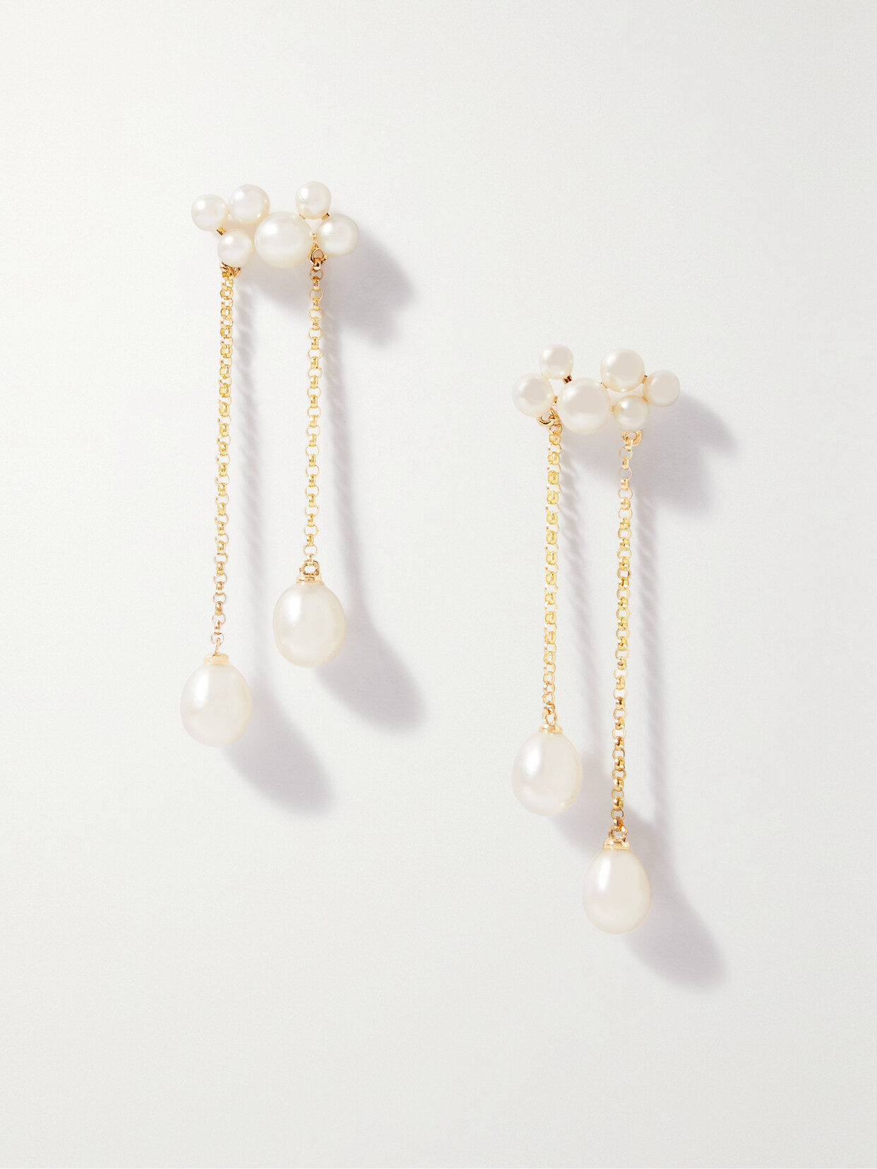 Anissa Kermiche Wuthering Heights 14-karat Gold Pearl Earrings