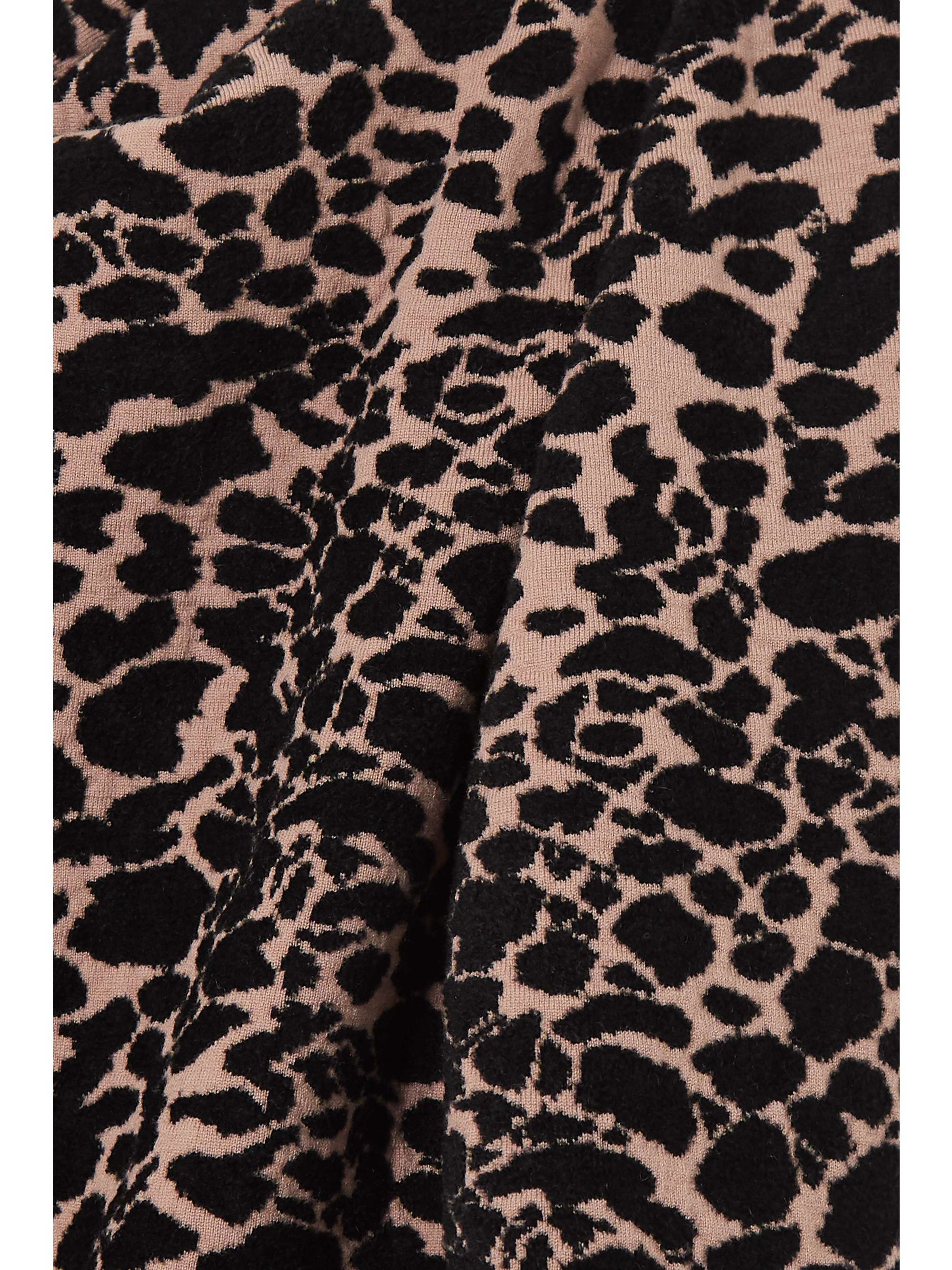 ALAÏA Leopard jacquard-knit jumpsuit