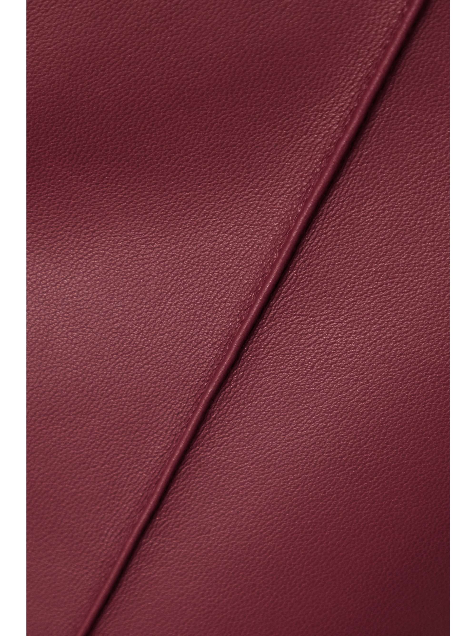 AKRIS Leather straight-leg pants