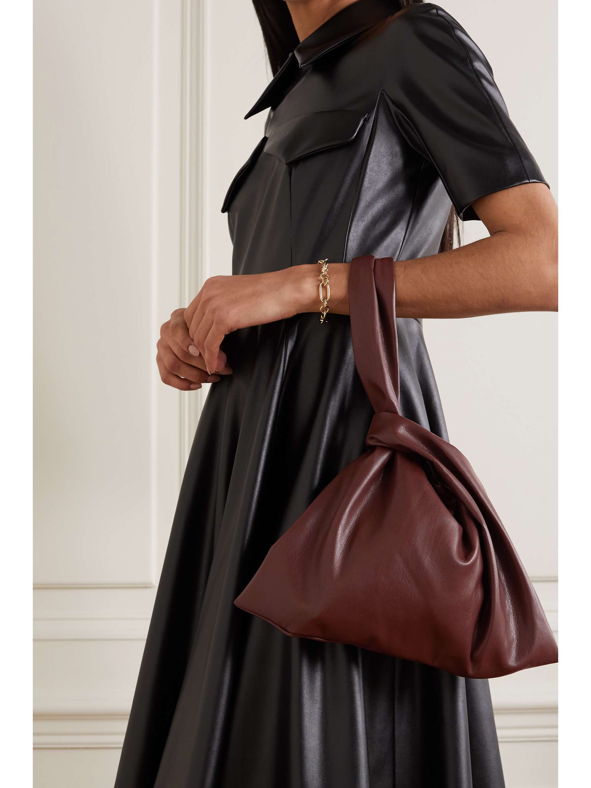 NANUSHKA Jen knotted vegan leather tote