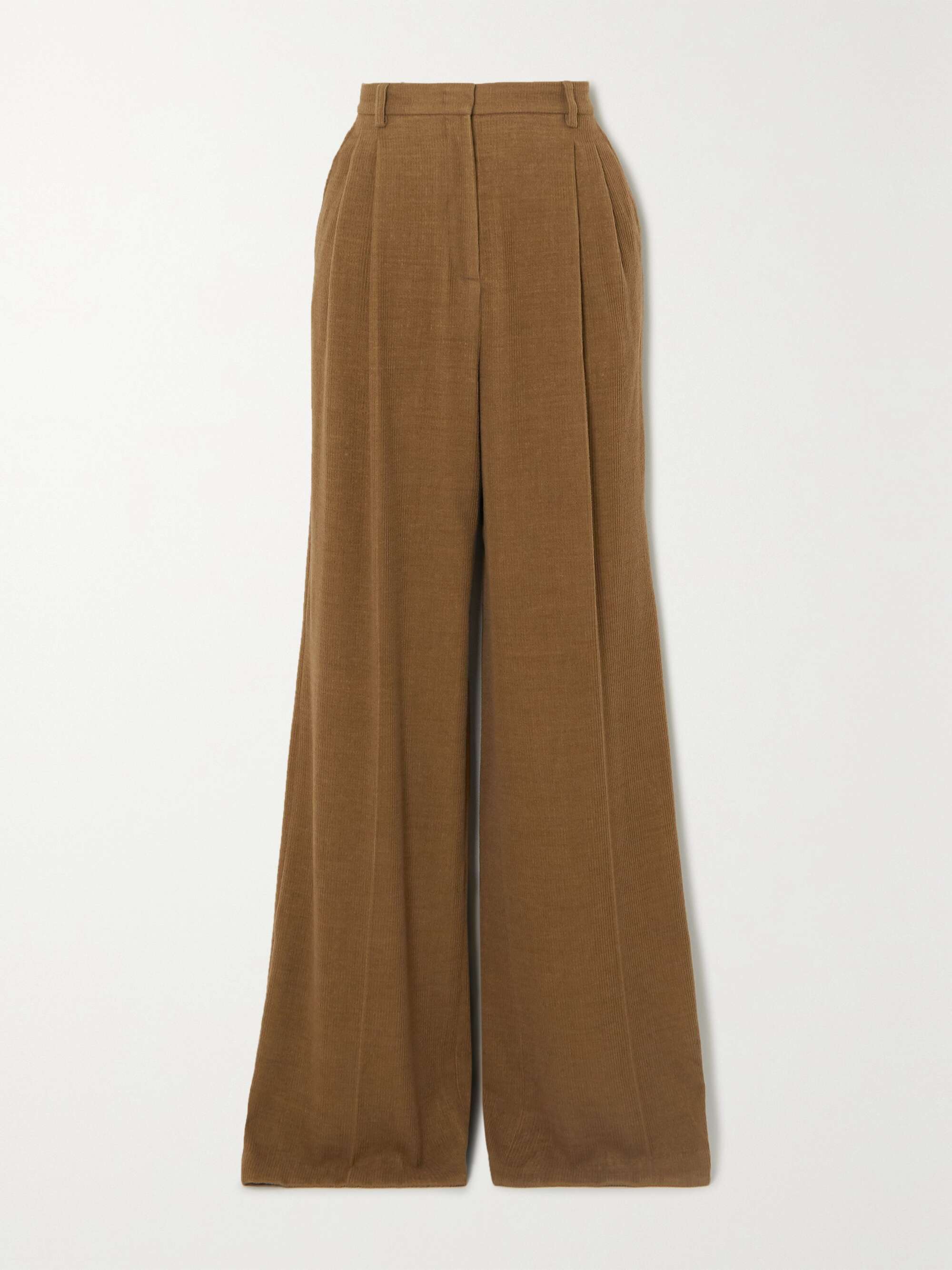 GABRIELA HEARST Sonia pleated cashmere-corduroy wide-leg pants | NET-A ...