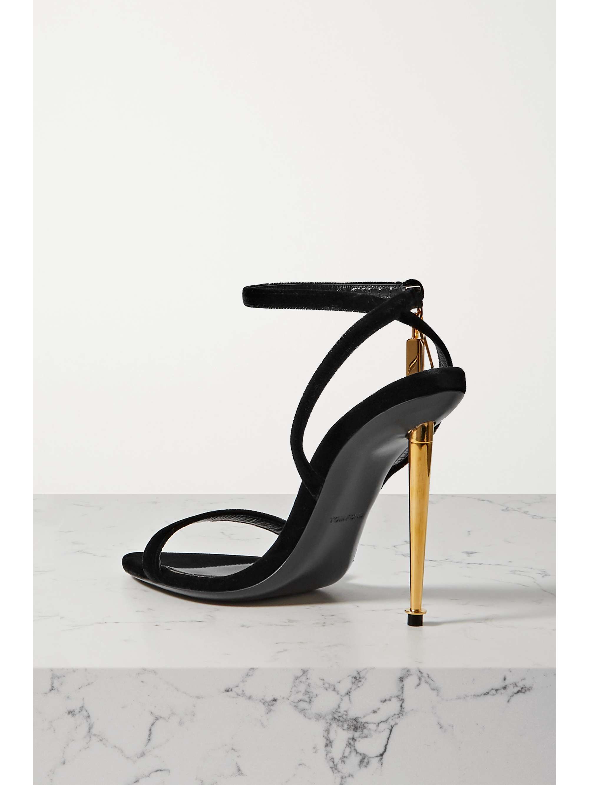 TOM FORD Sandales en velours à ornements Padlock