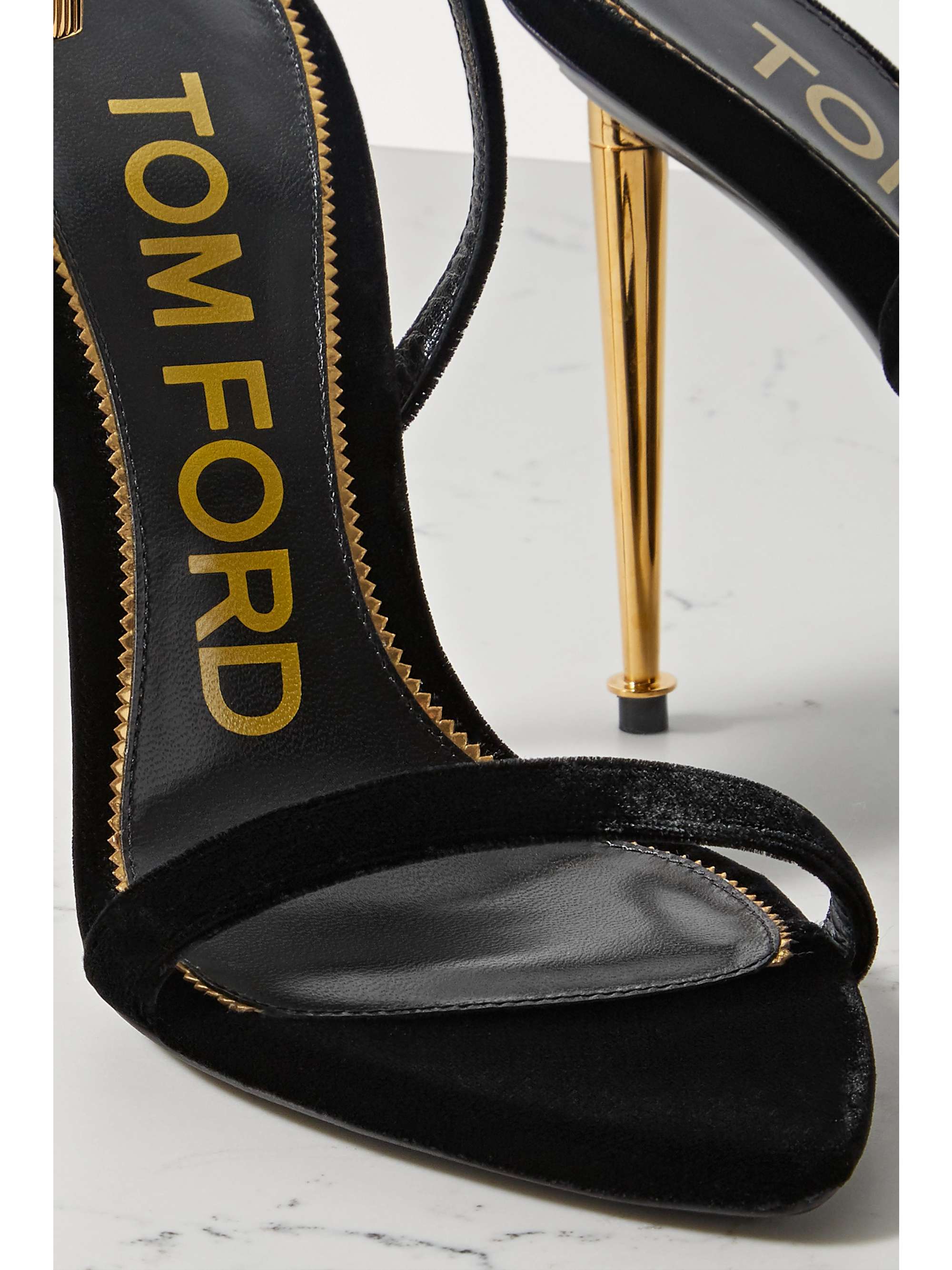 TOM FORD Sandales en velours à ornements Padlock