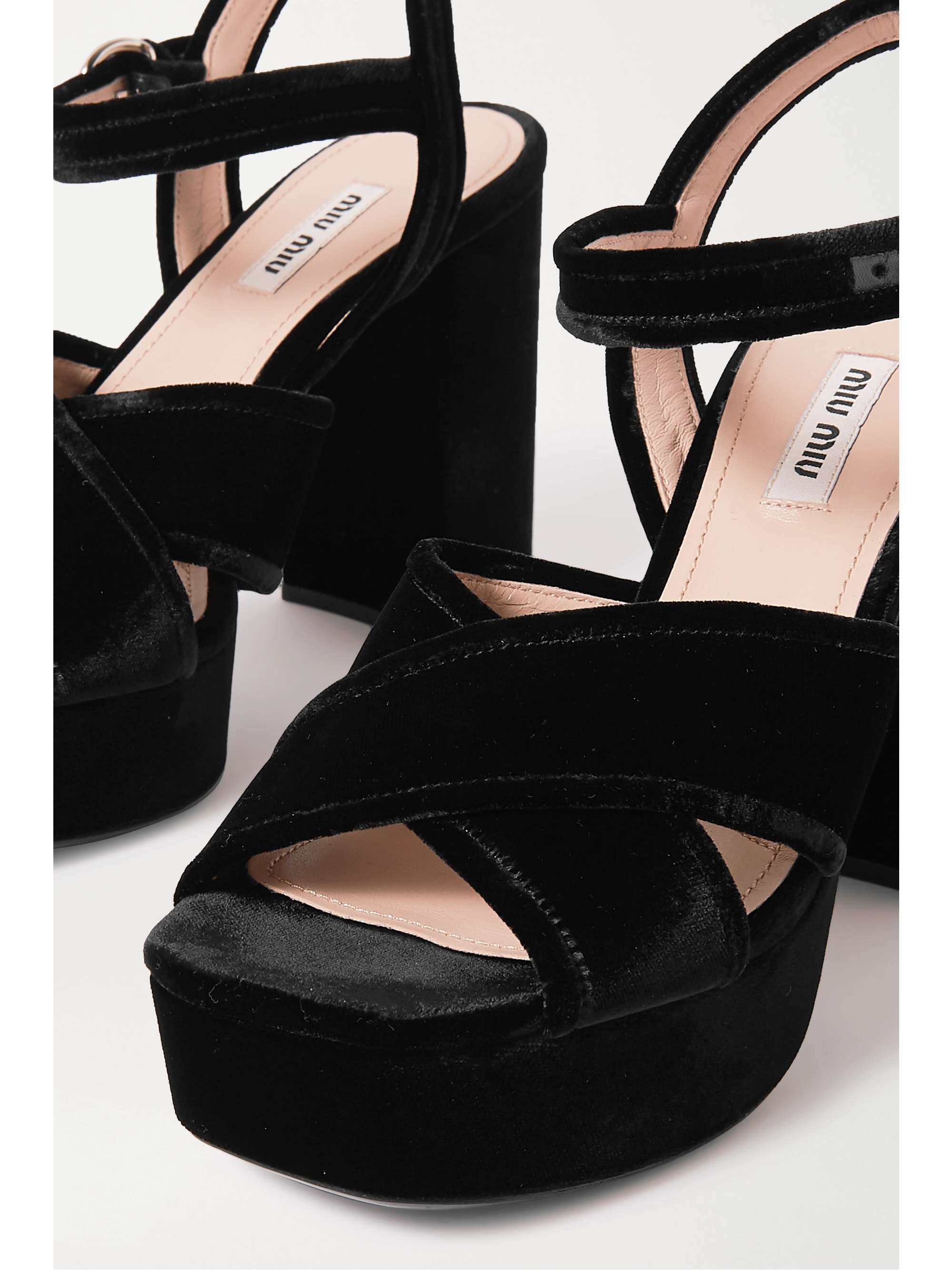black velvet platforms