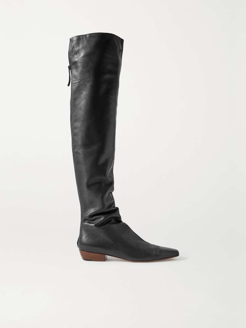 The Row — Slouchy leather knee boots