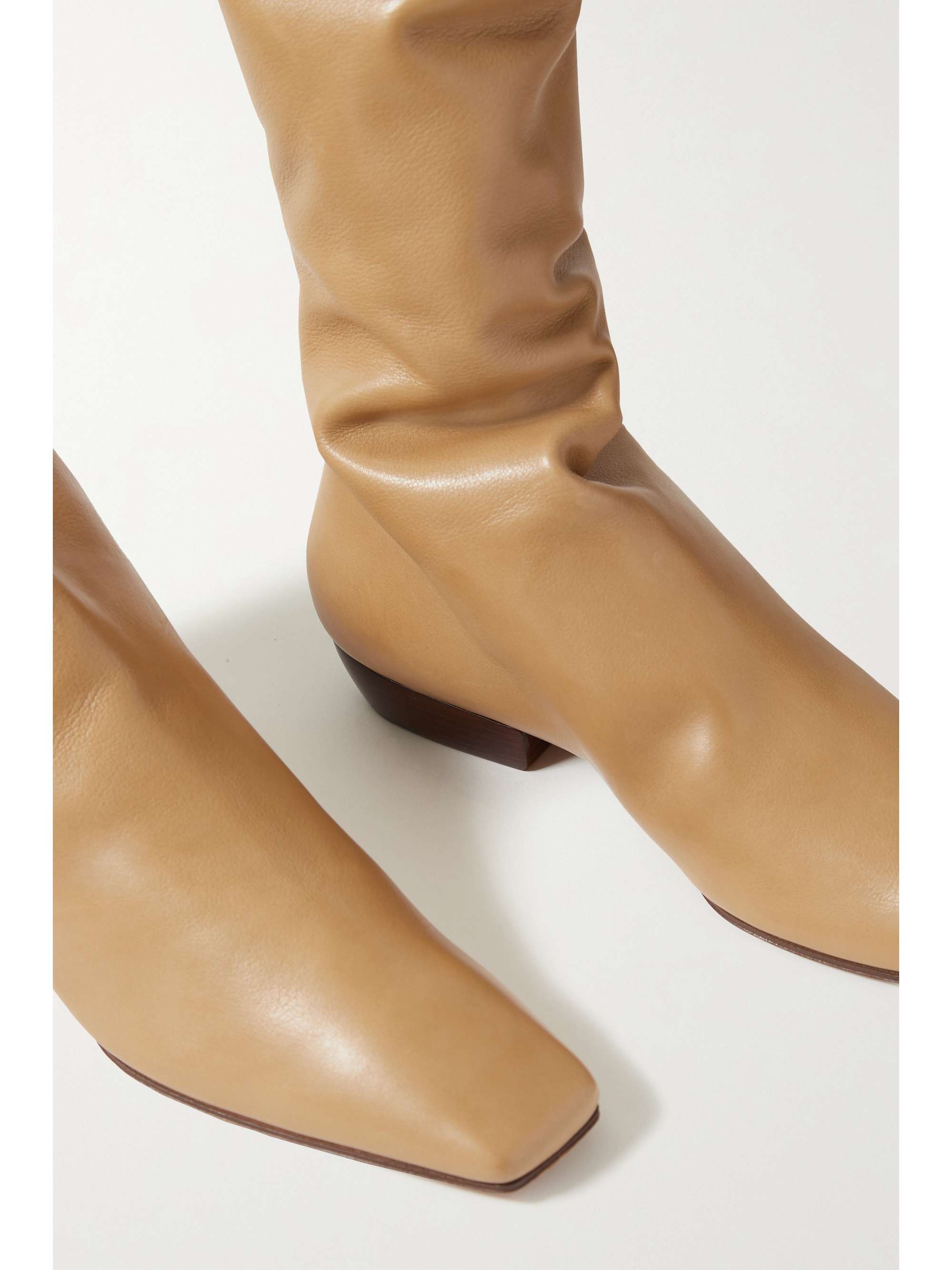 THE ROW Leather knee boots