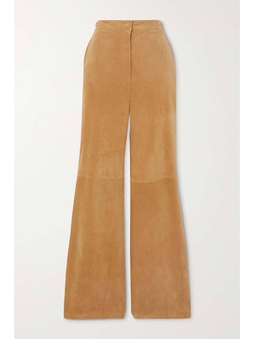 Gabriela Hearst Vesta Suede Wide-leg Pants