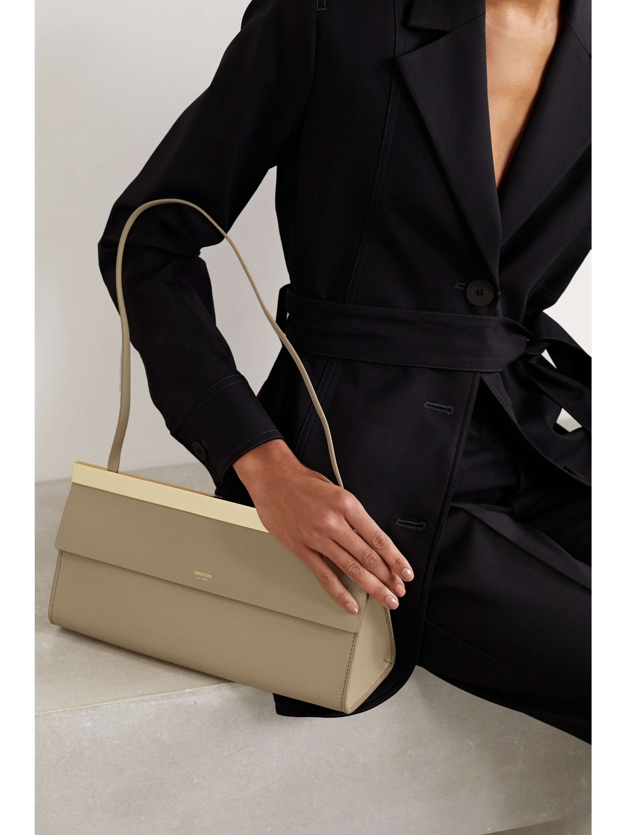 OROTON Jerome Baguette leather shoulder bag