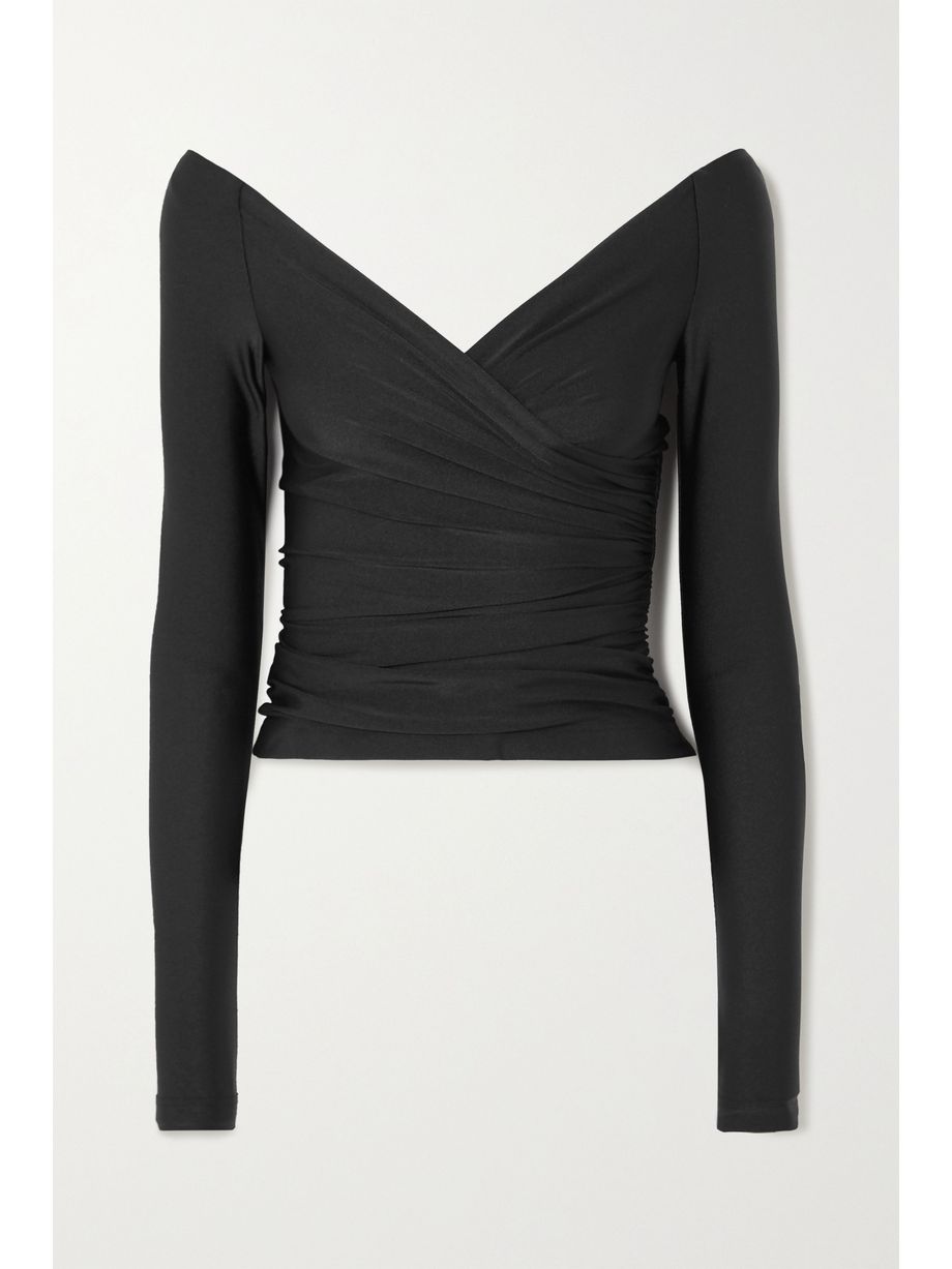 Gathered stretch-jersey top by Balenciaga, available on net-a-porter.com for $1120 Kim Kardashian Top Exact Product 