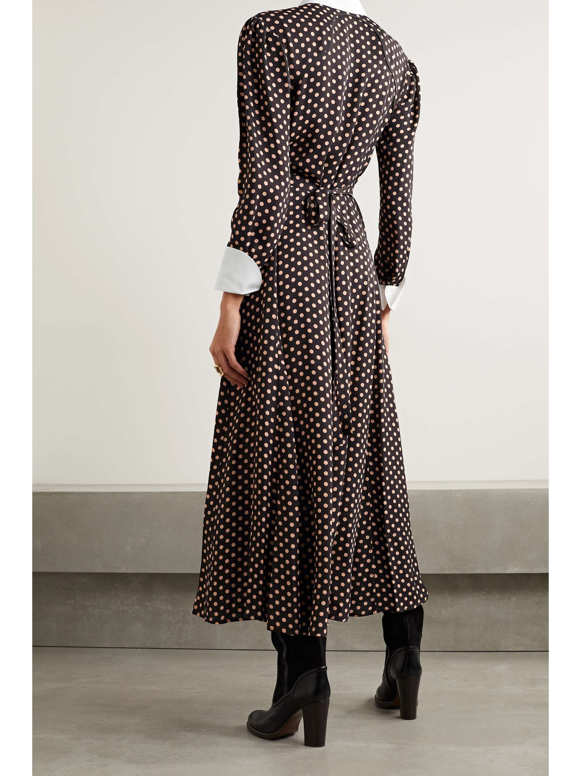 CHLOÉ Embellished silk-trimmed printed crepe maxi dress