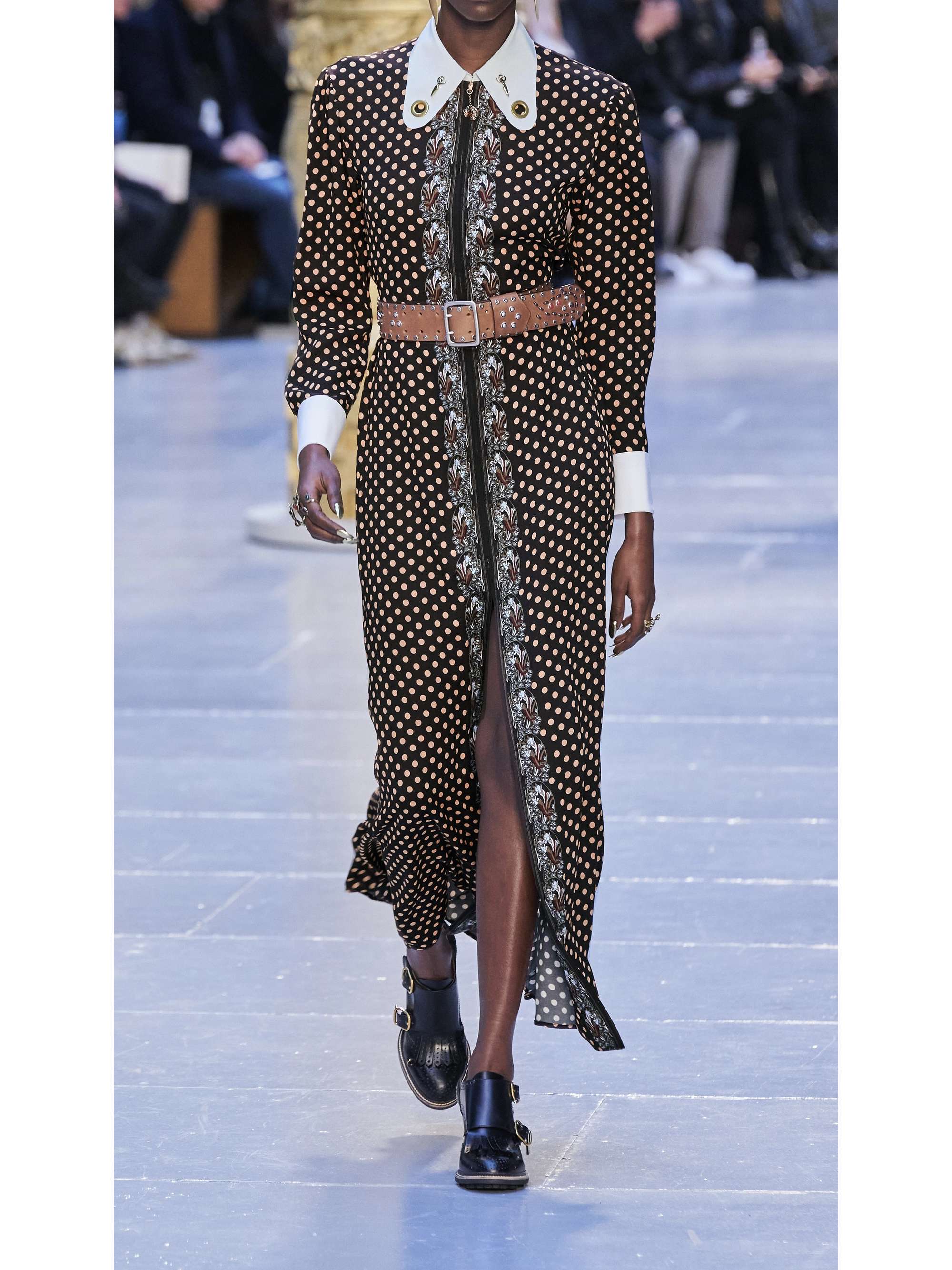 CHLOÉ Embellished silk-trimmed printed crepe maxi dress