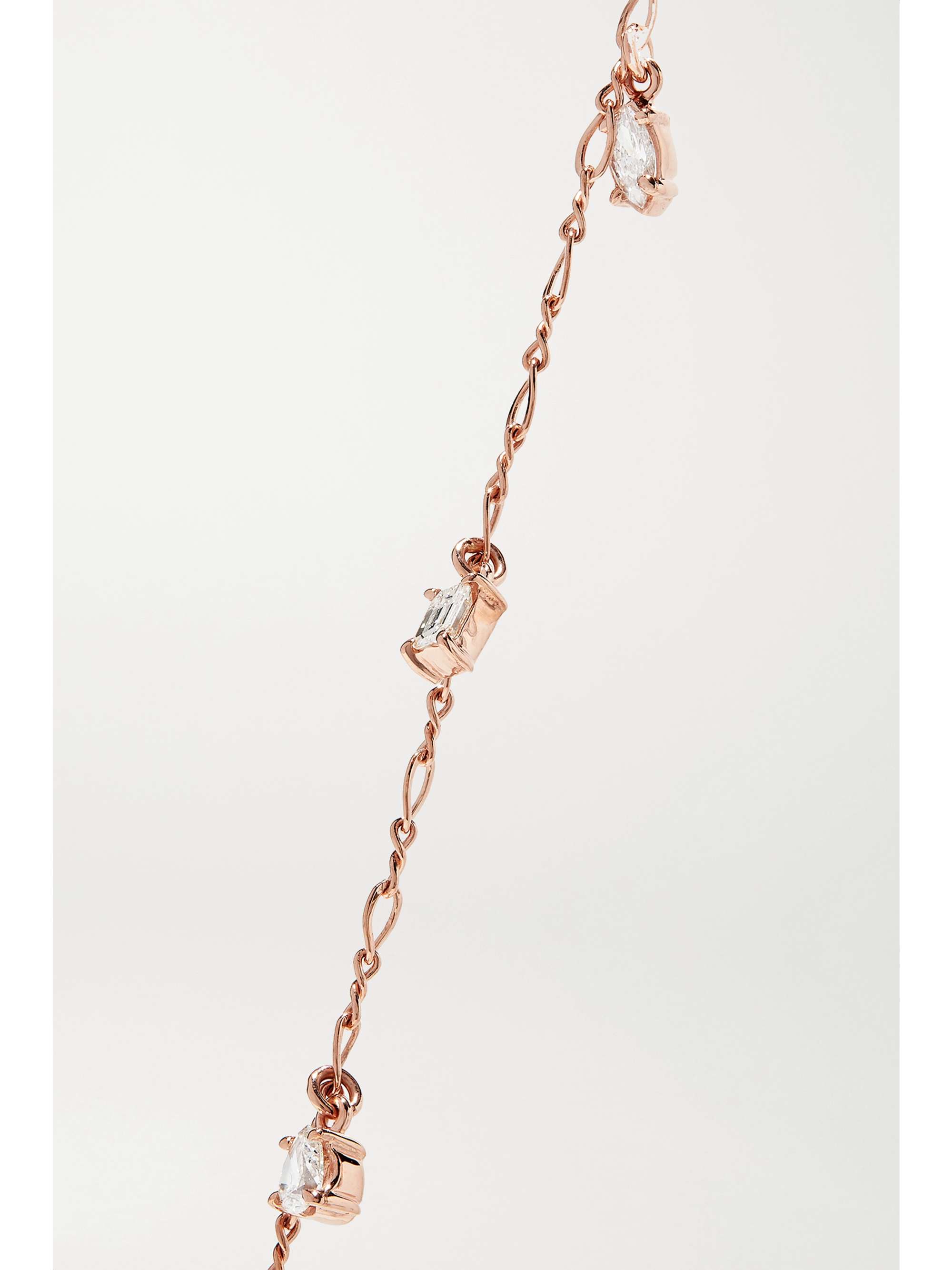 KIMBERLY MCDONALD 18-karat rose gold diamond anklet