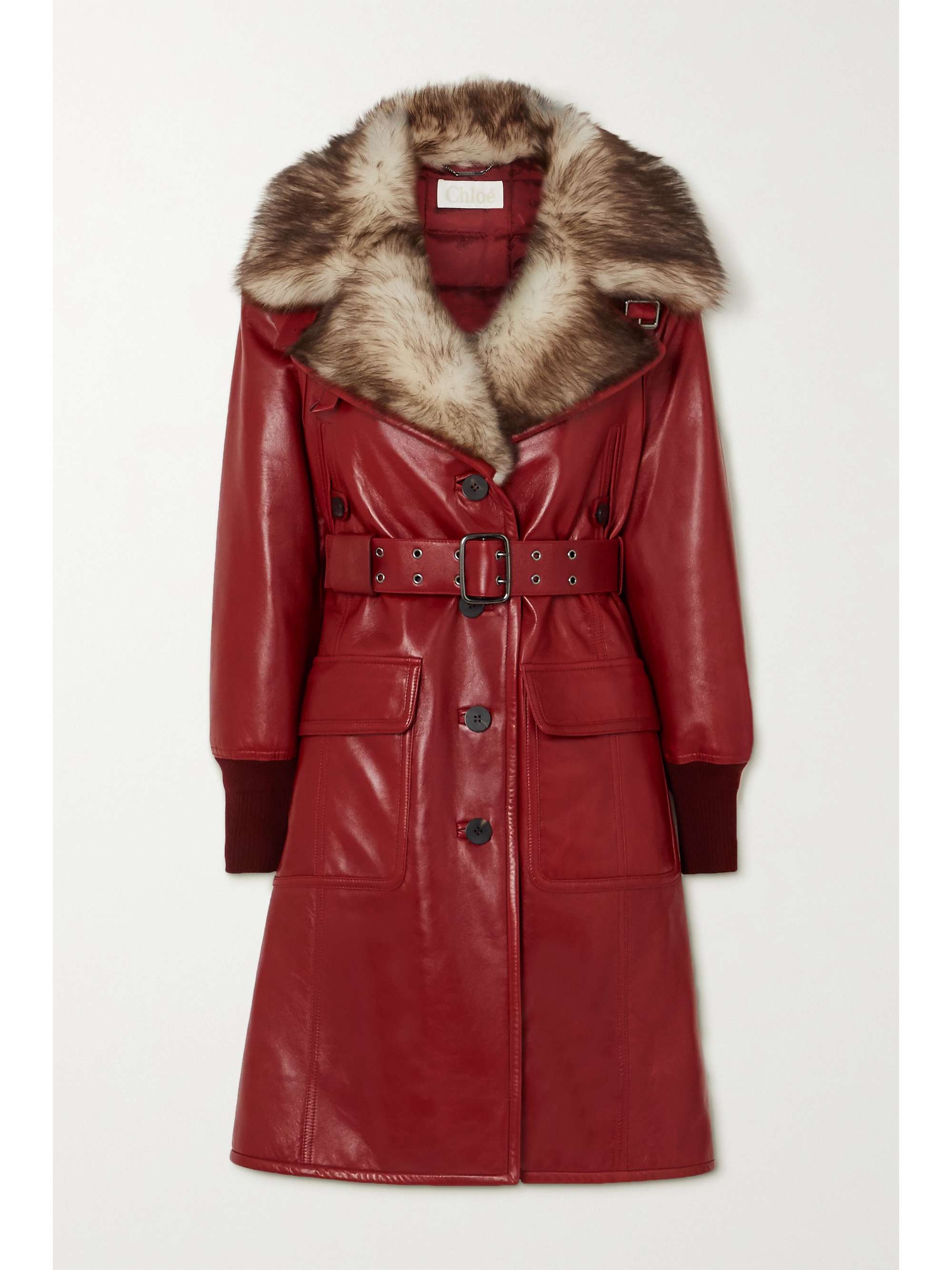 red shearling