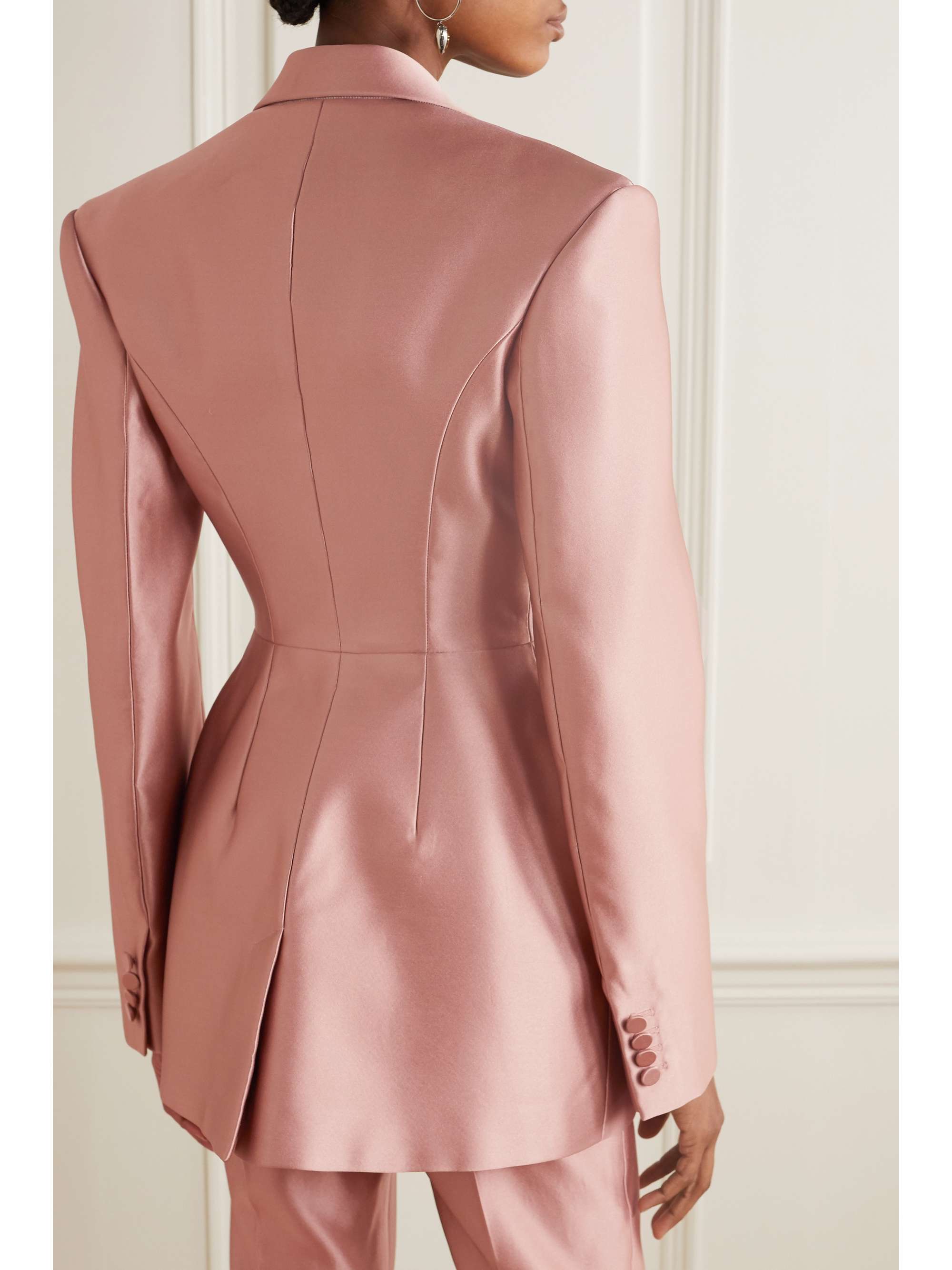 MCQUEEN Duchesse silk-satin blazer