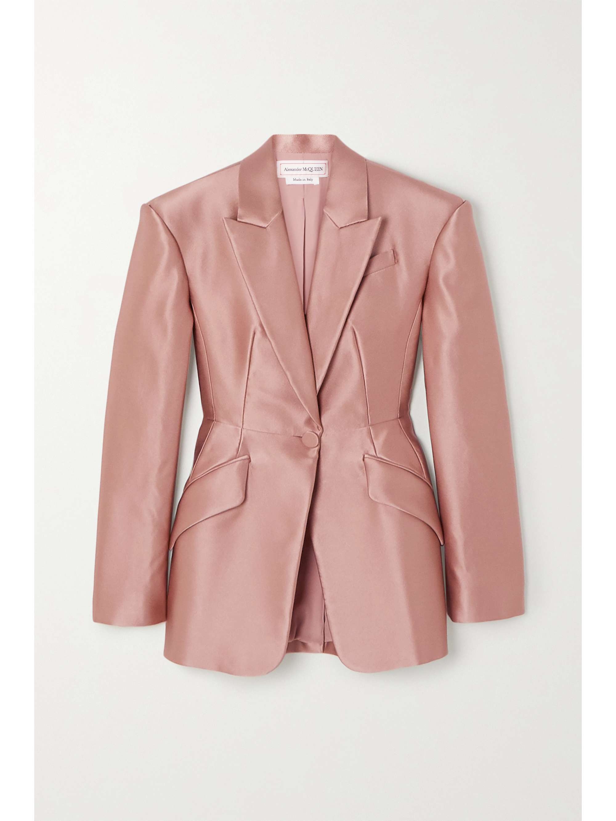 MCQUEEN Duchesse silk-satin blazer
