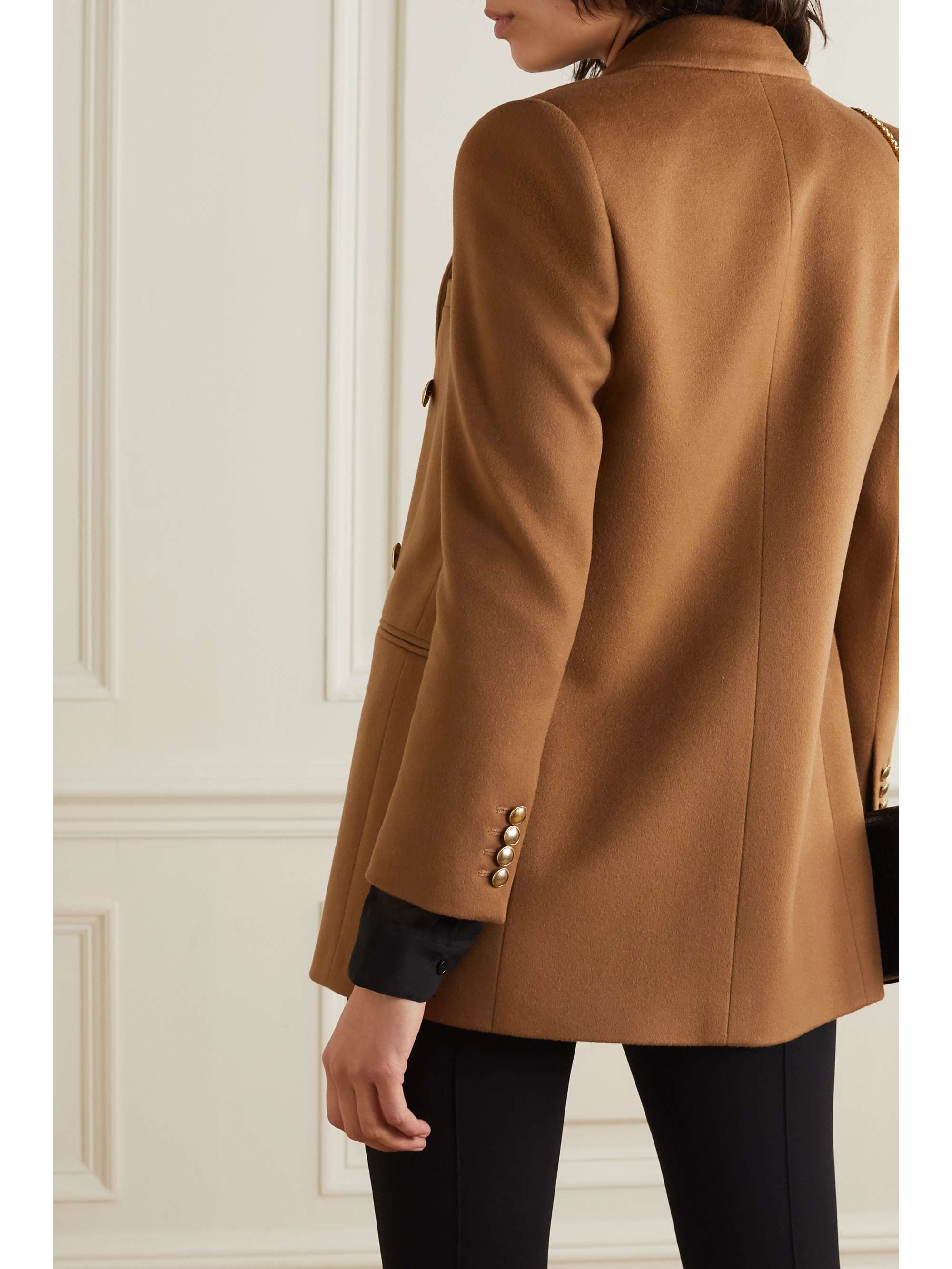 camel cashmere blazer
