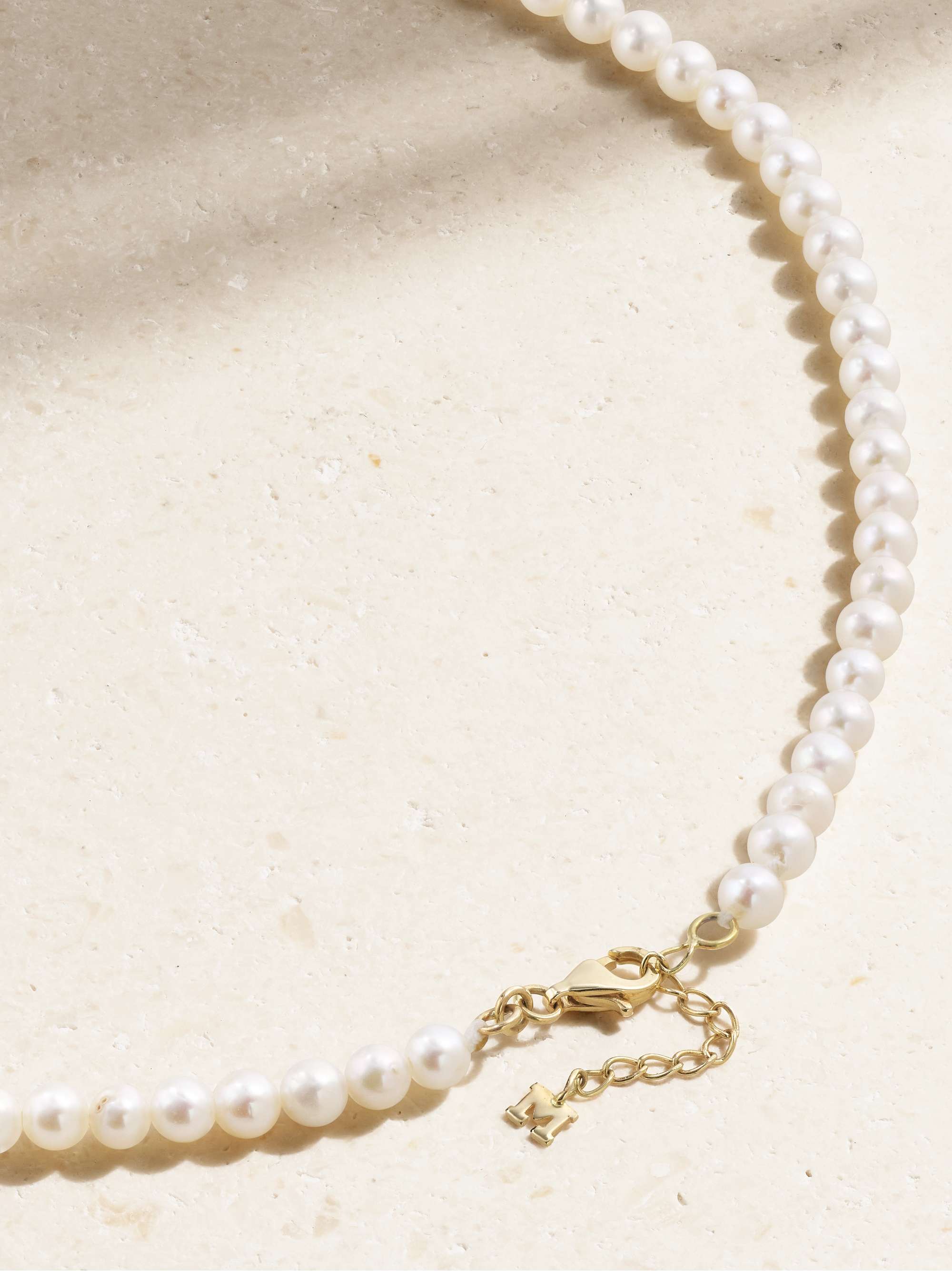 MATEO 14-karat gold pearl choker